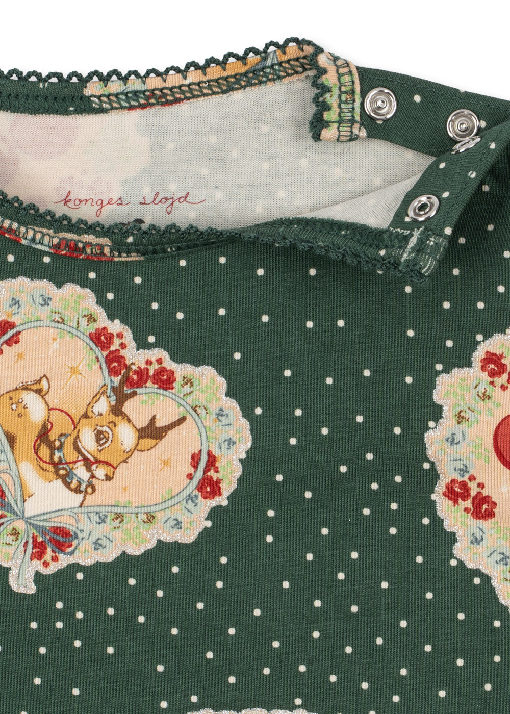 konges slojd basic body / pants set gots - deer diary green (pre order)