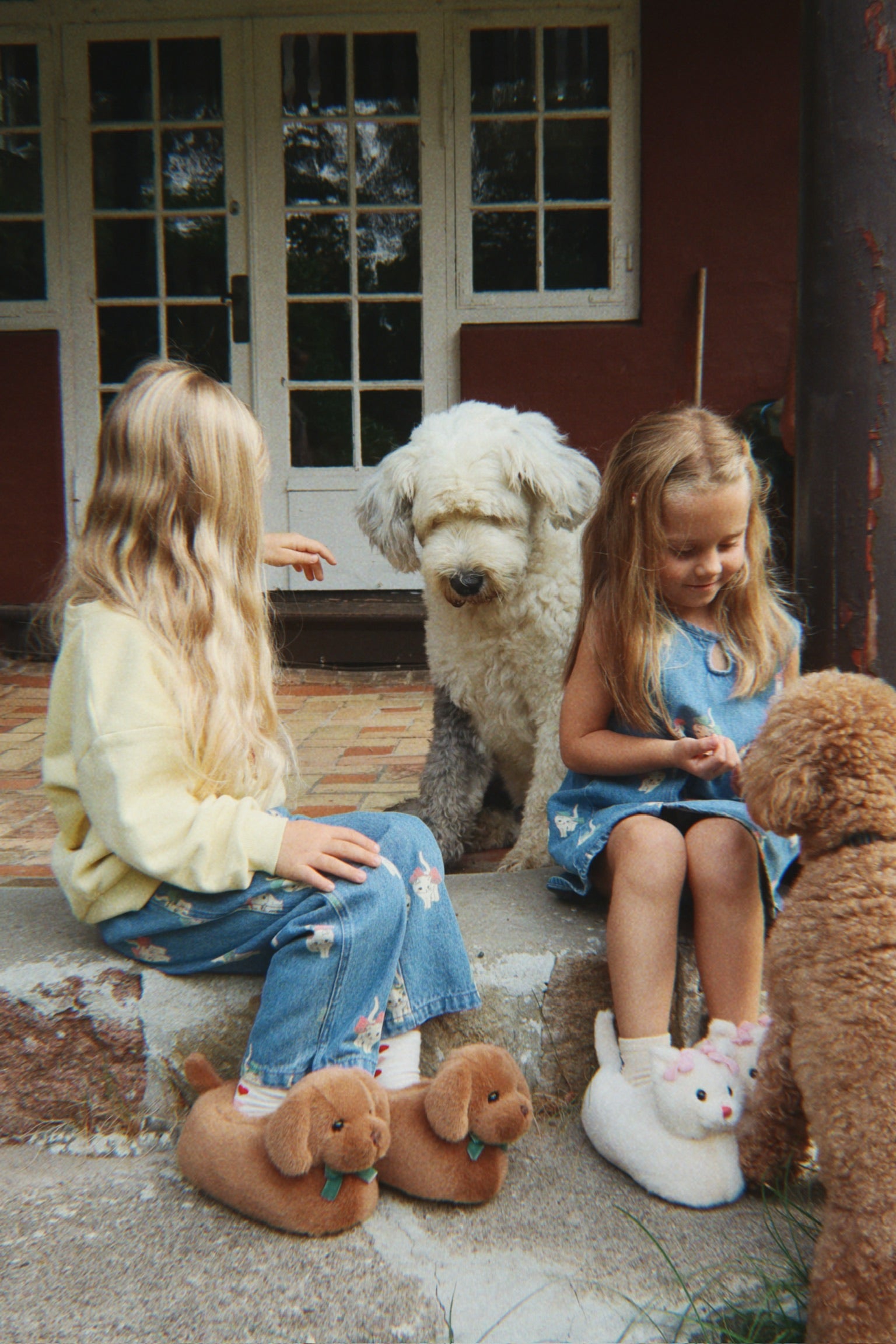 konges slojd magot dress gots - bow kitty denim - pre order