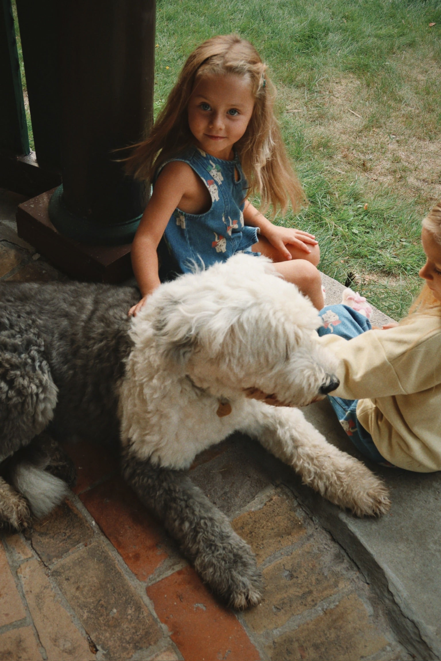 konges slojd magot dress gots - bow kitty denim - pre order