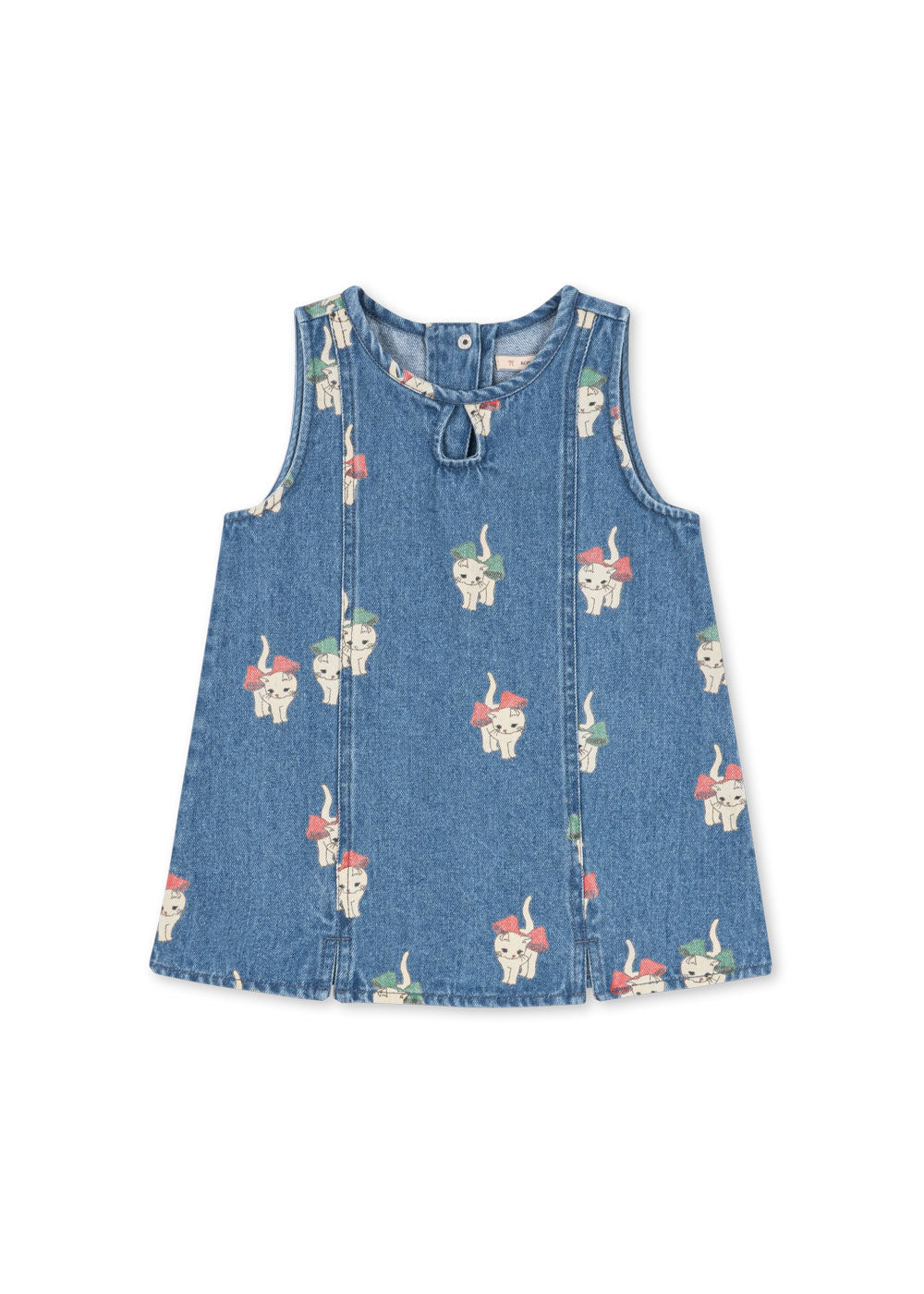 konges slojd magot dress gots - bow kitty denim - pre order