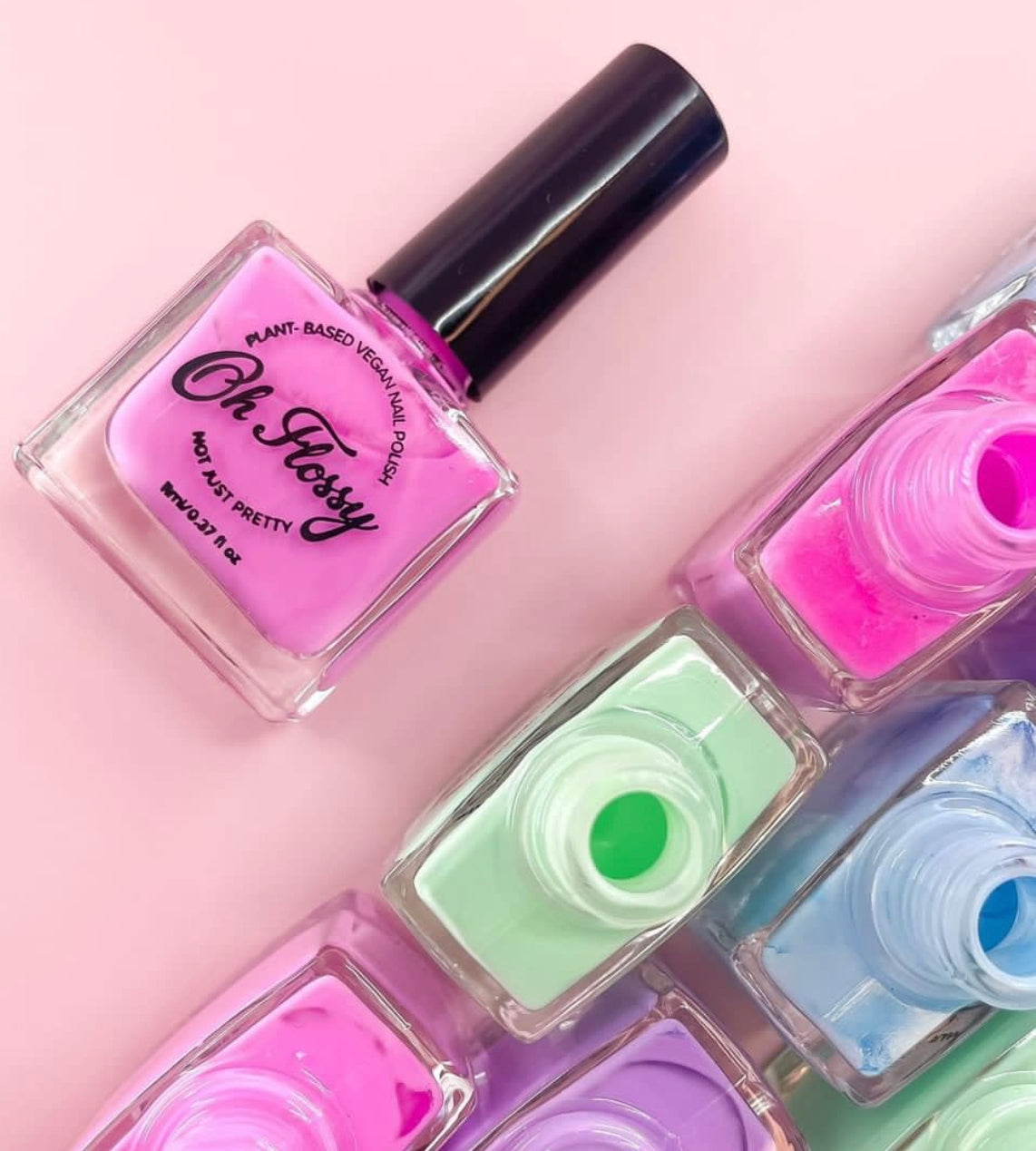 oh flossy nail polish - hot pink