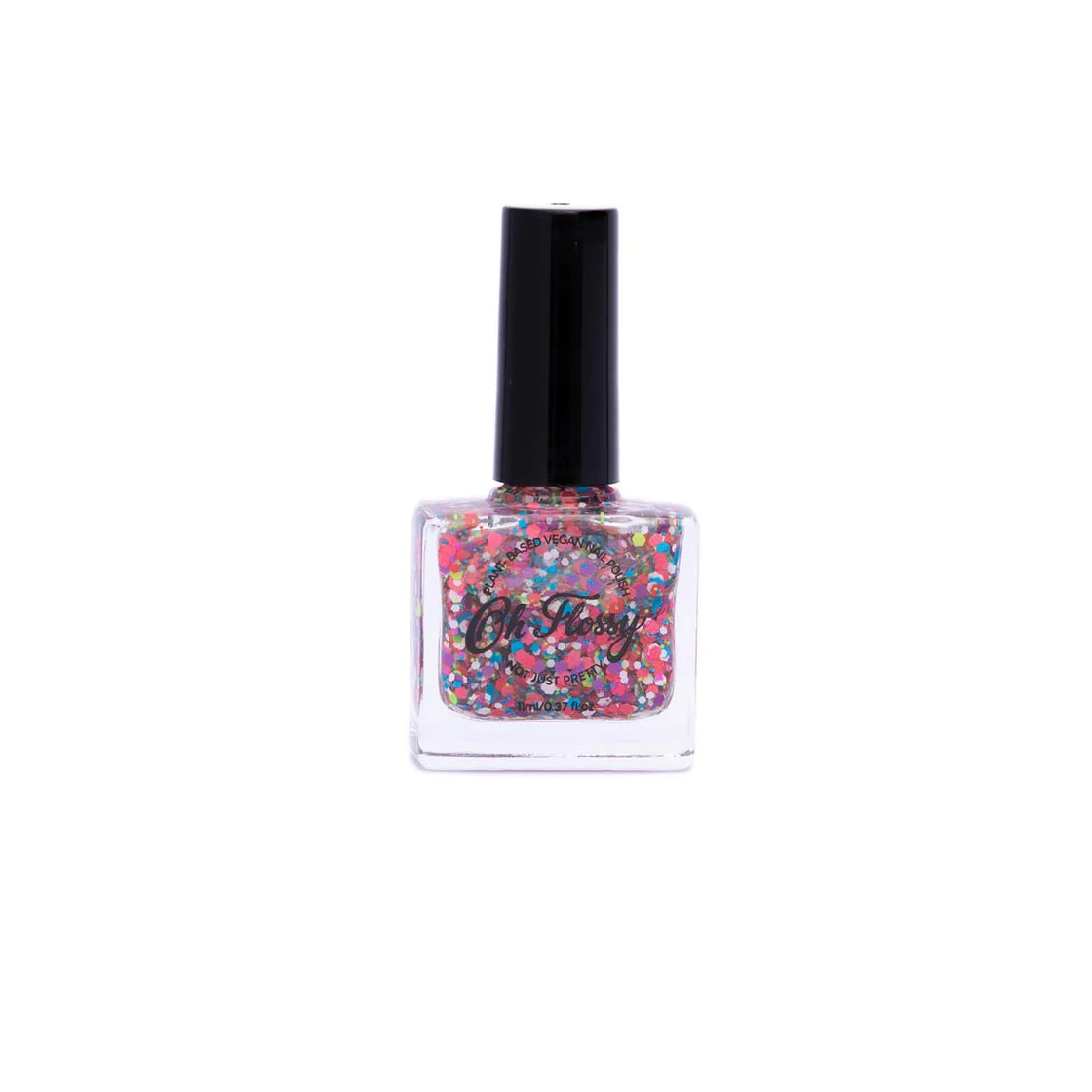 oh flossy nail polish - coloured confetti glitter