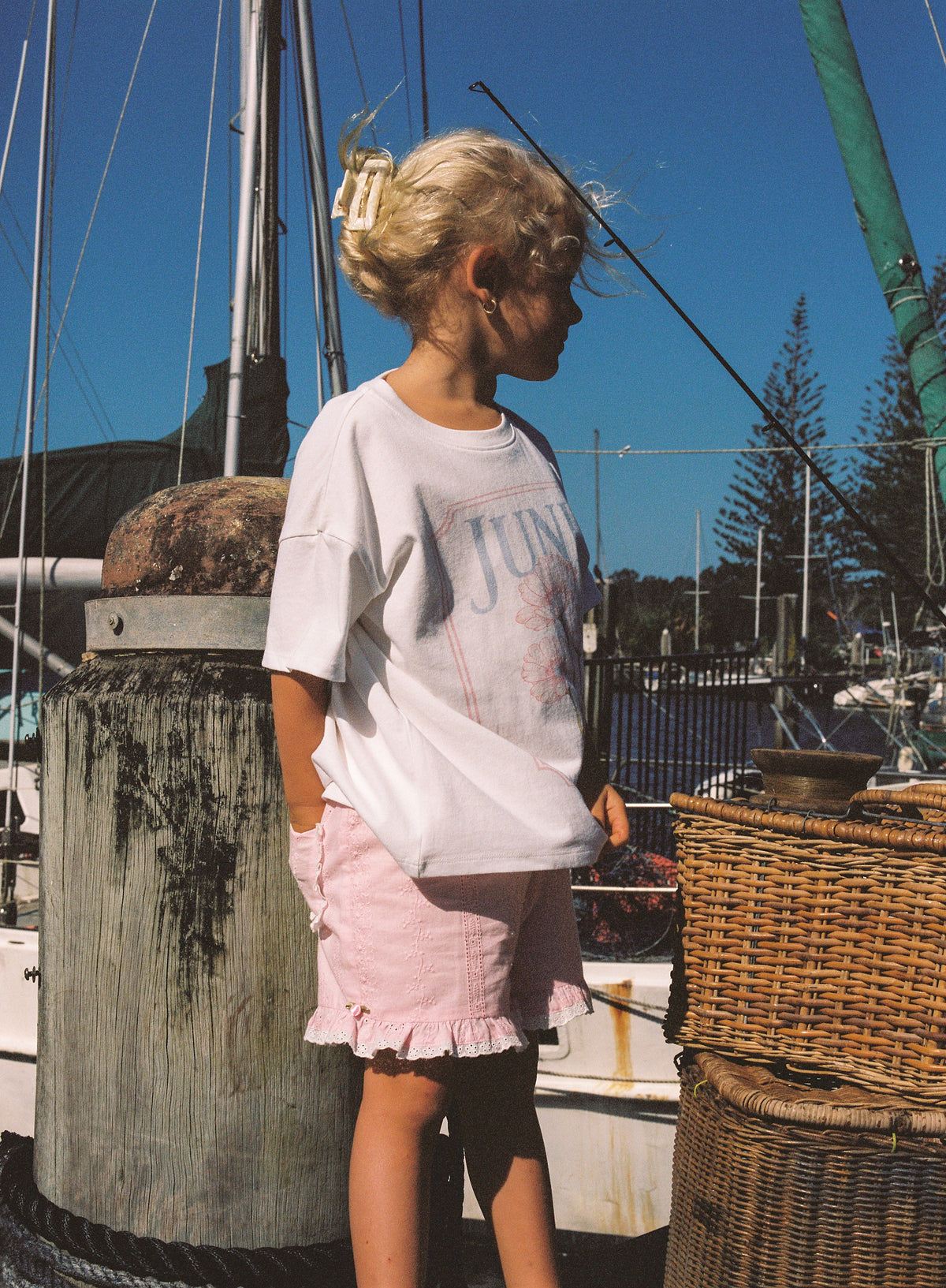 juni jnr summer house tee - white