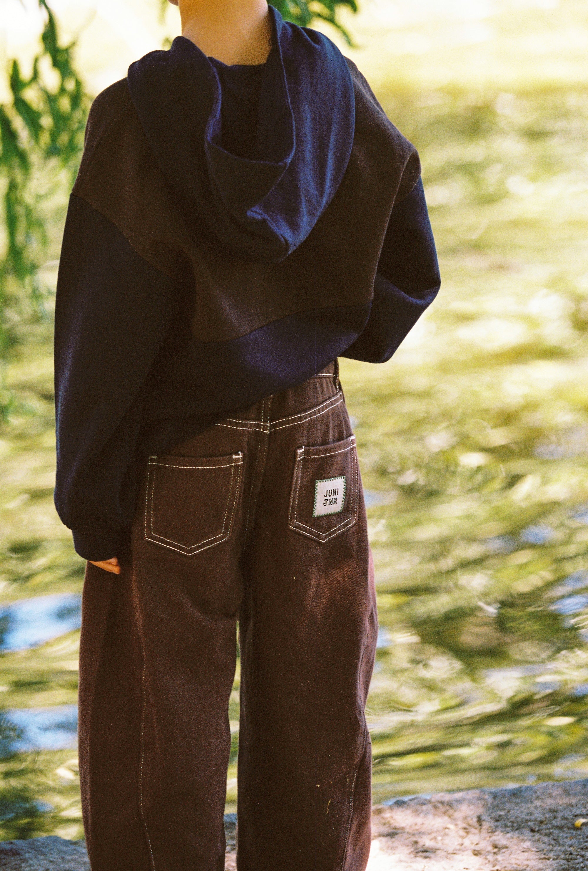 juni jnr dylan barrel leg jean - cocoa