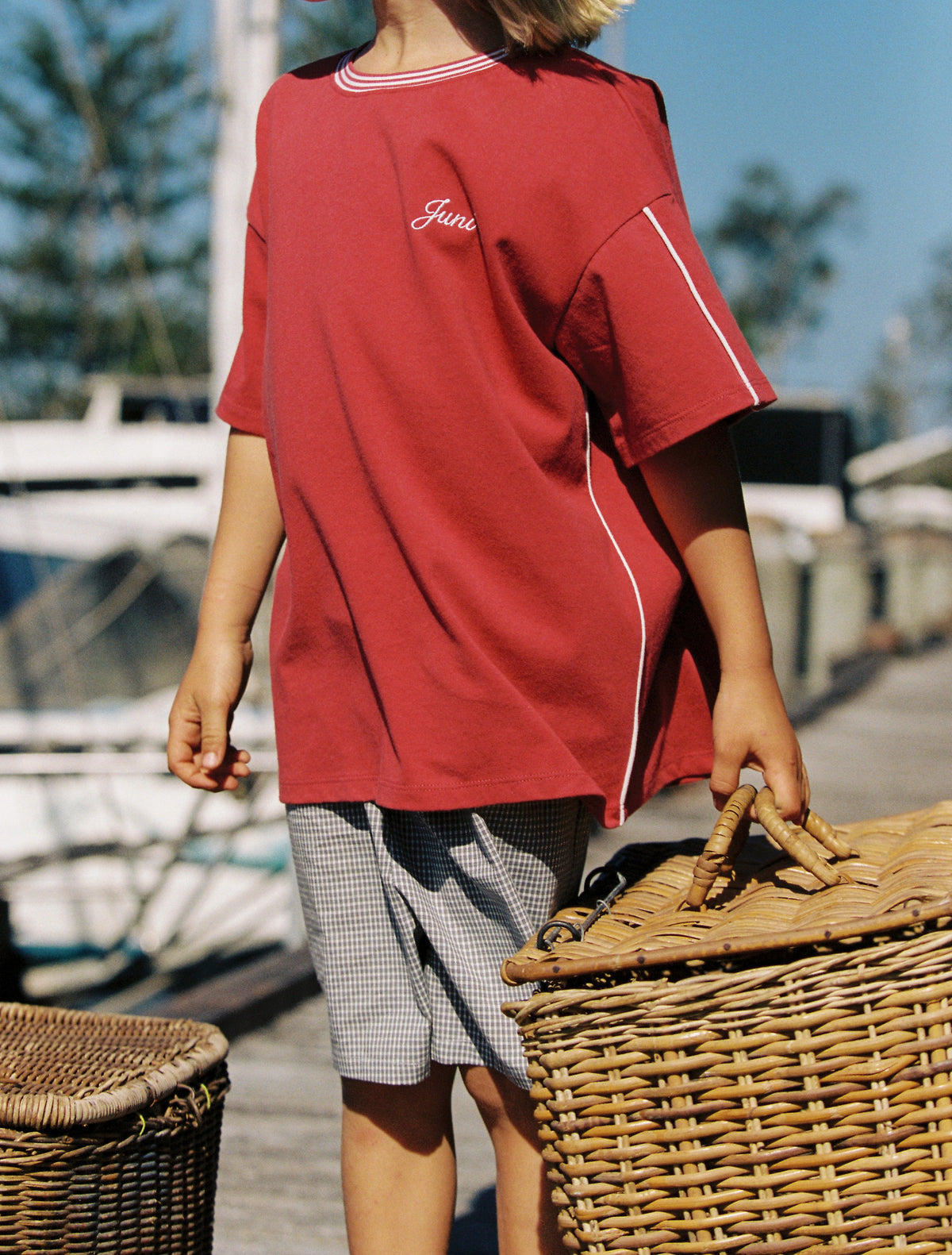 juni jnr austin tee - vintage red