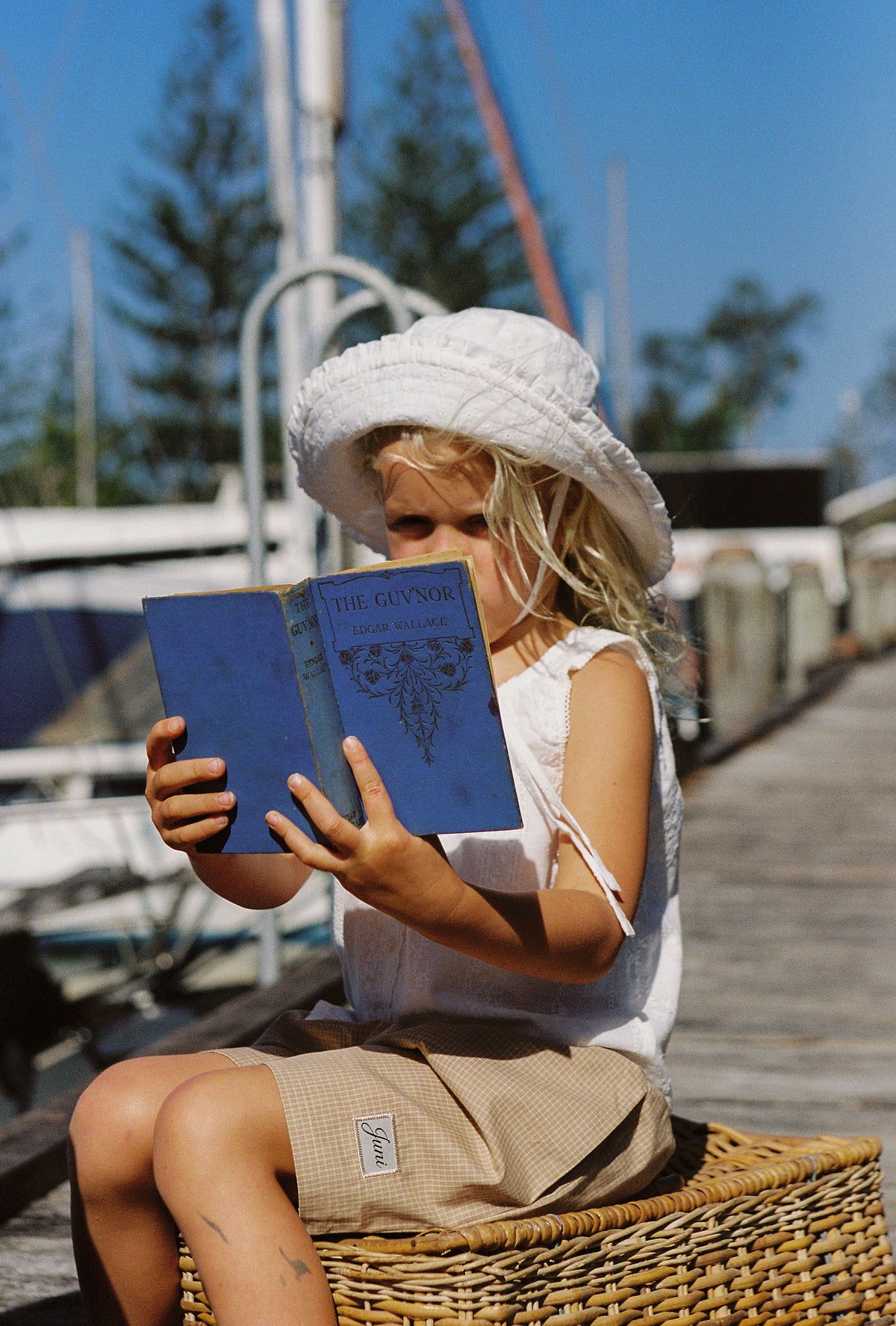 juni jnr flora sun hat - blanc
