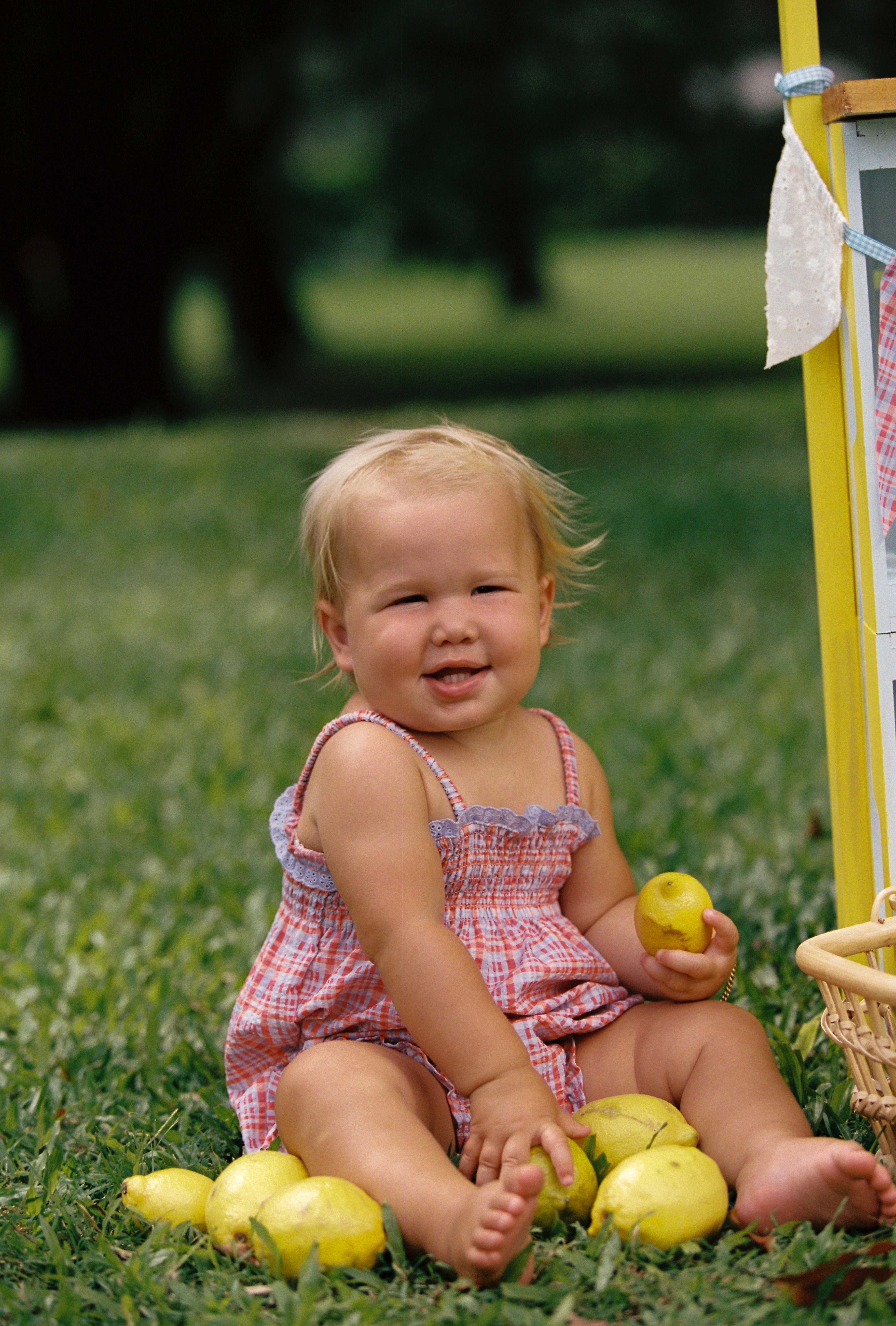 juni jnr lottie romper - picnic check