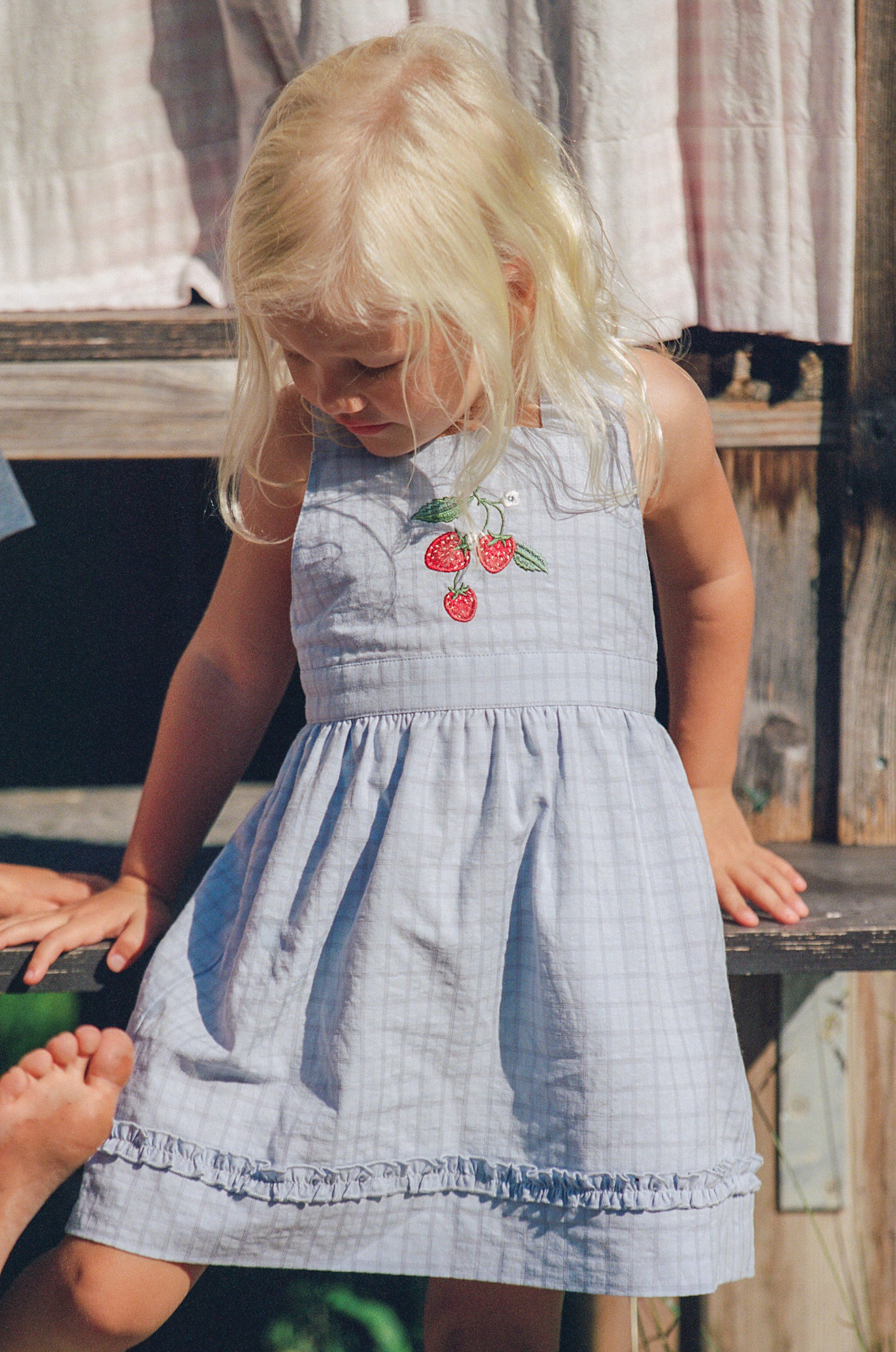 juni jnr coco dress - sky gingham