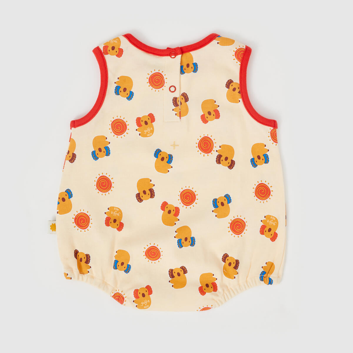 goldie + ace klip on koala bubble romper - vanilla