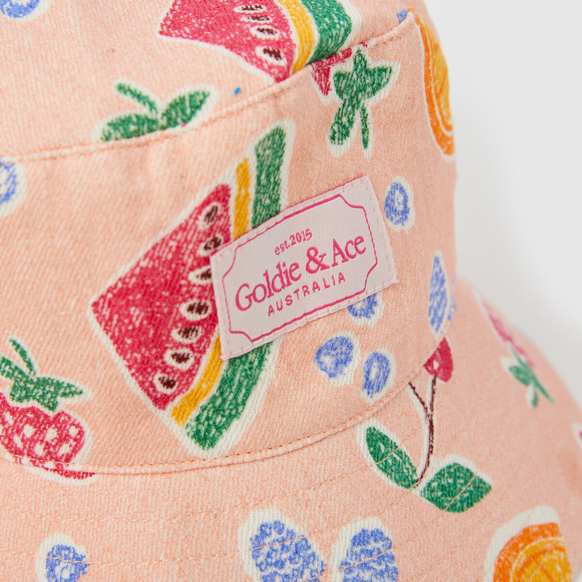 goldie + ace goldie fruit salad linen bucket hat