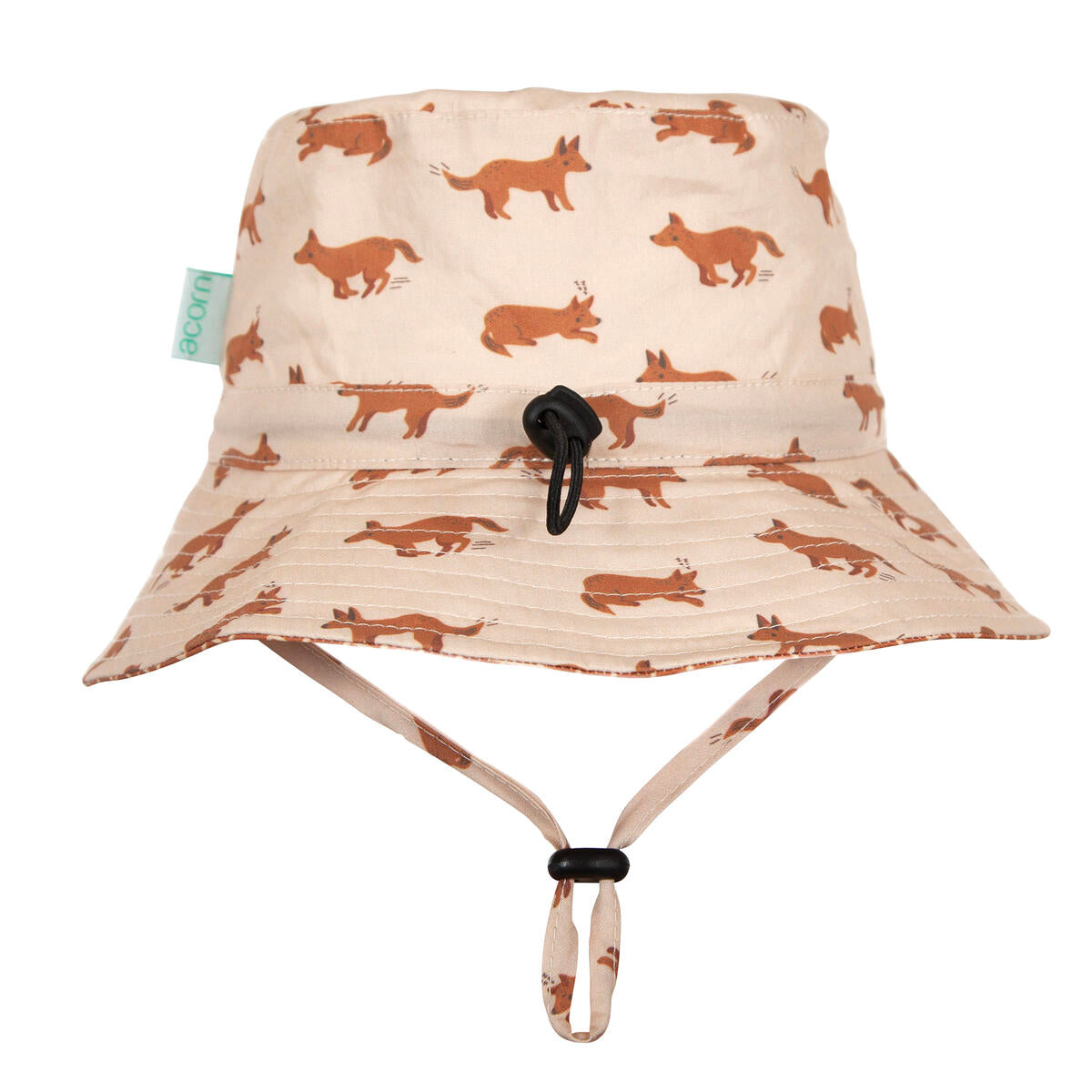 acorn kids red dog wide brim bucket hat