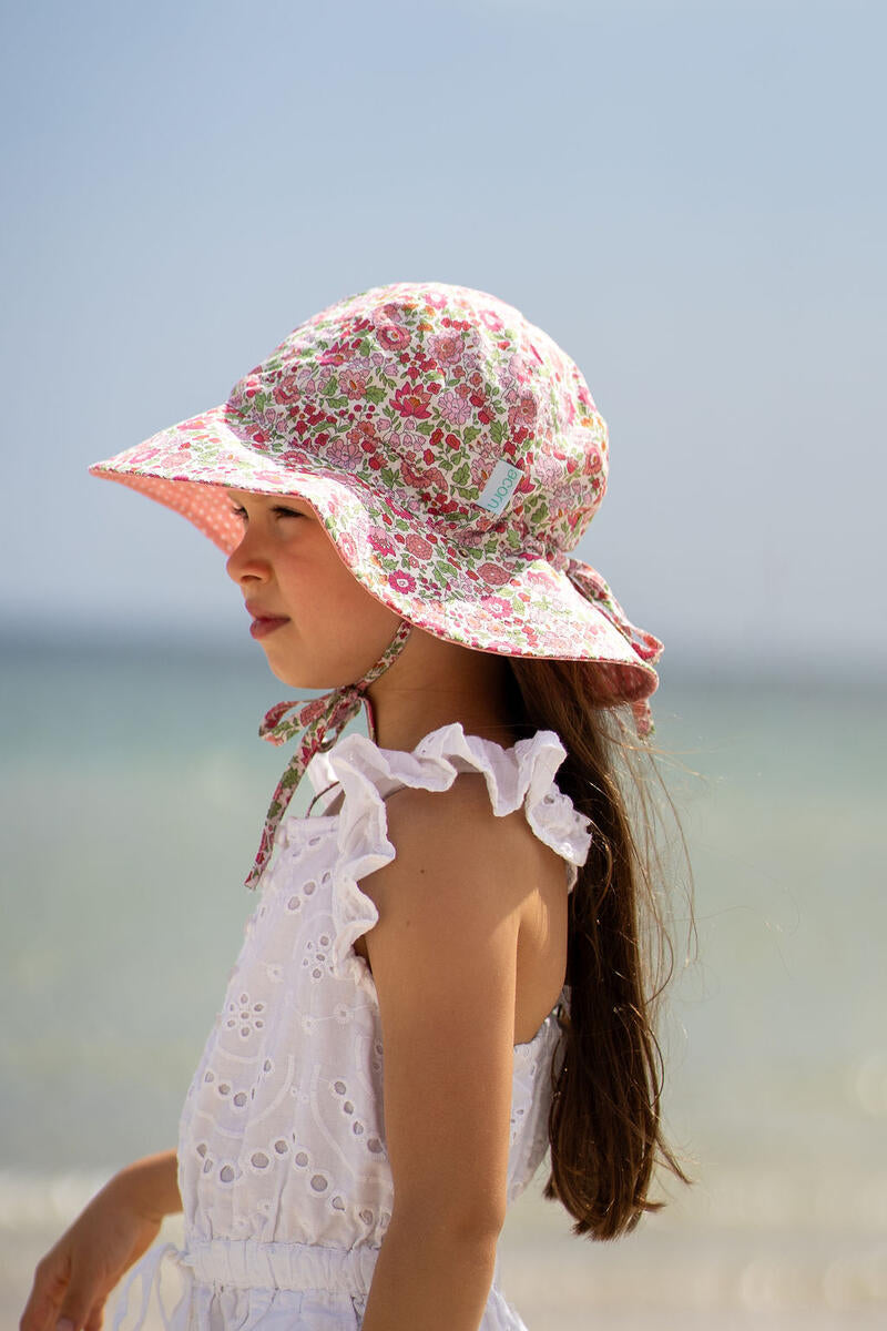 acorn kids harper wide brim reversible sunhat