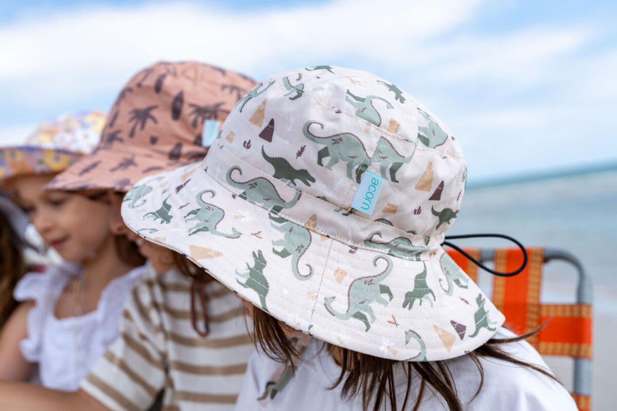 acorn kids dino delight brim bucket hat