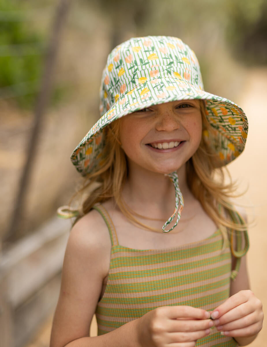 acorn kids tulip broad brim bucket hat