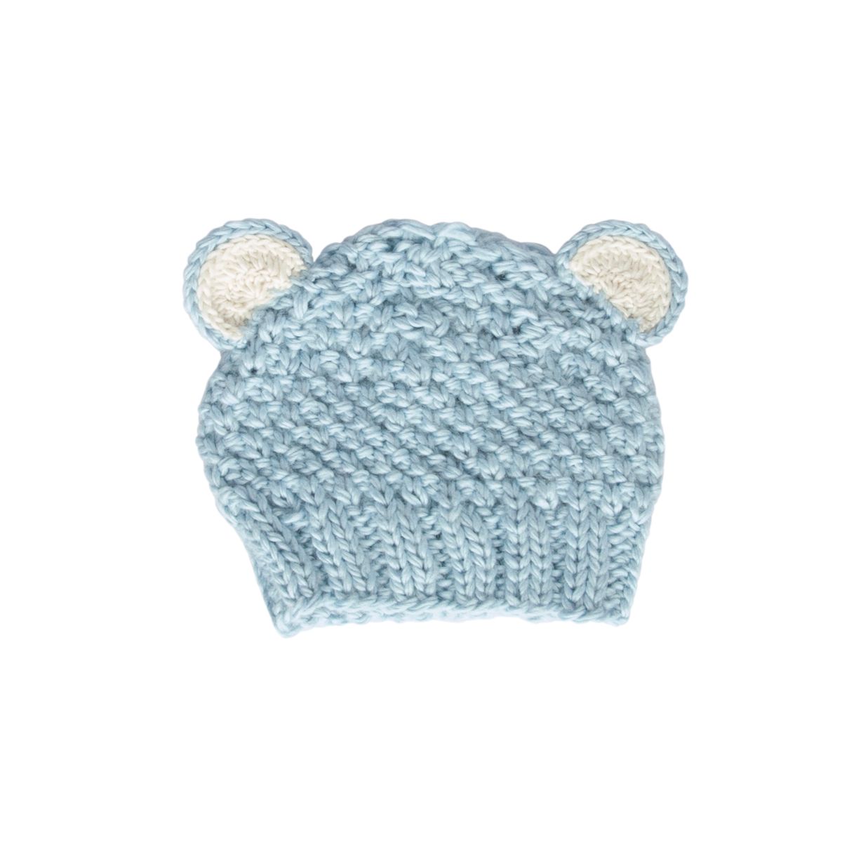 acorn kids bear baby beanie - blue