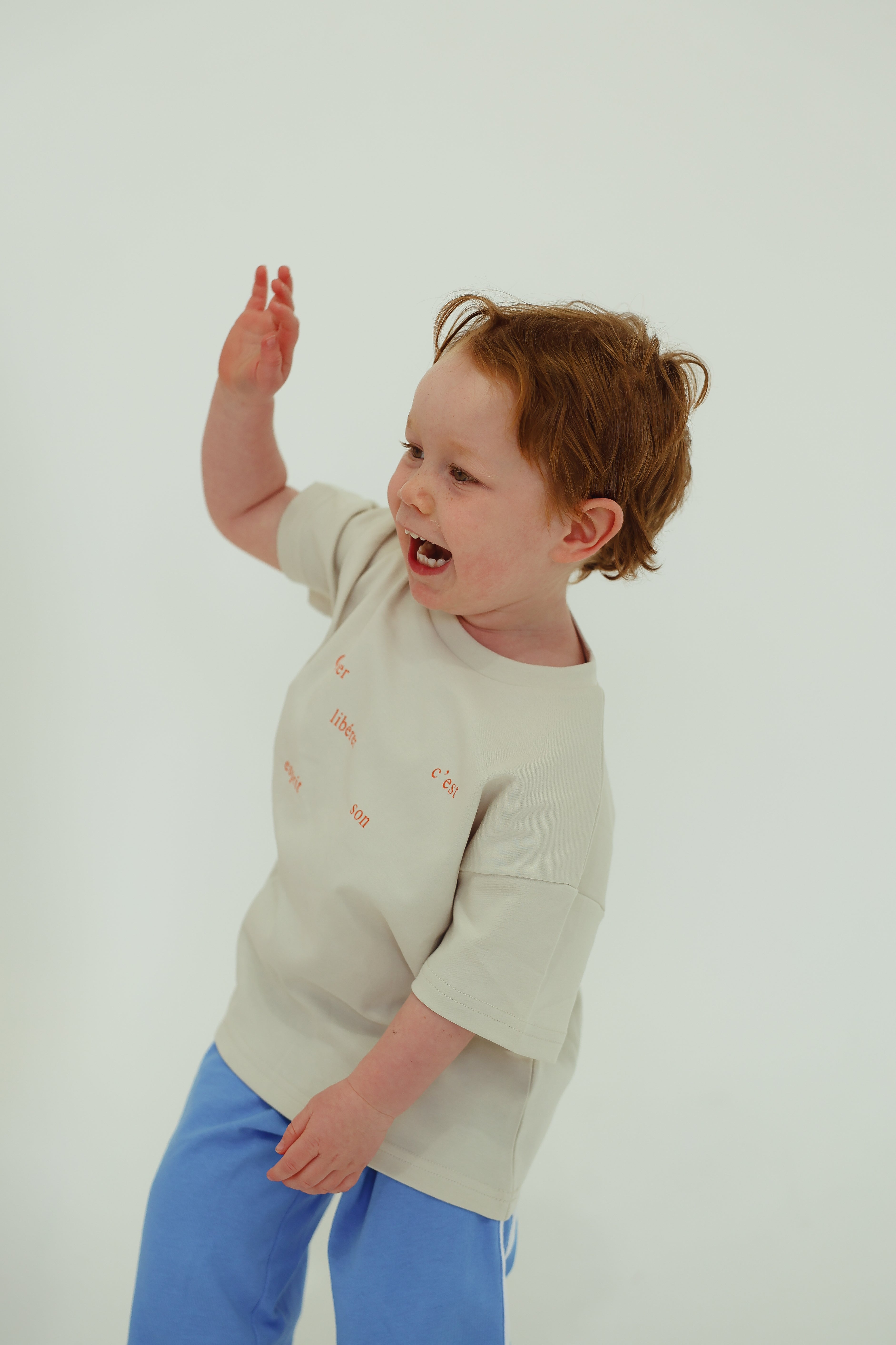 by billie ces't organic cotton tee - cream/red