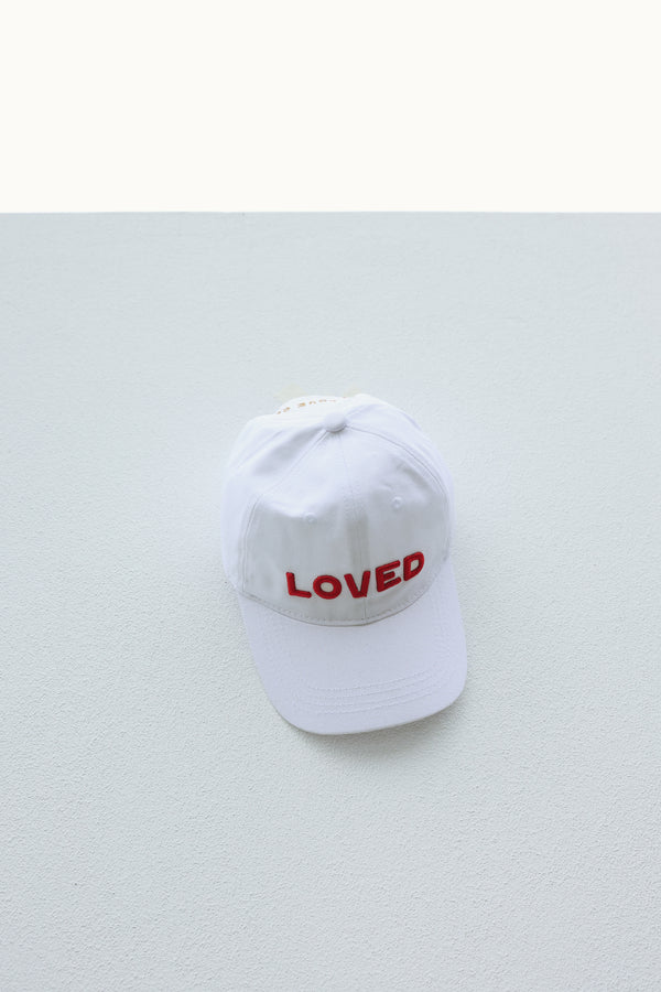tiny love club loved cap - white