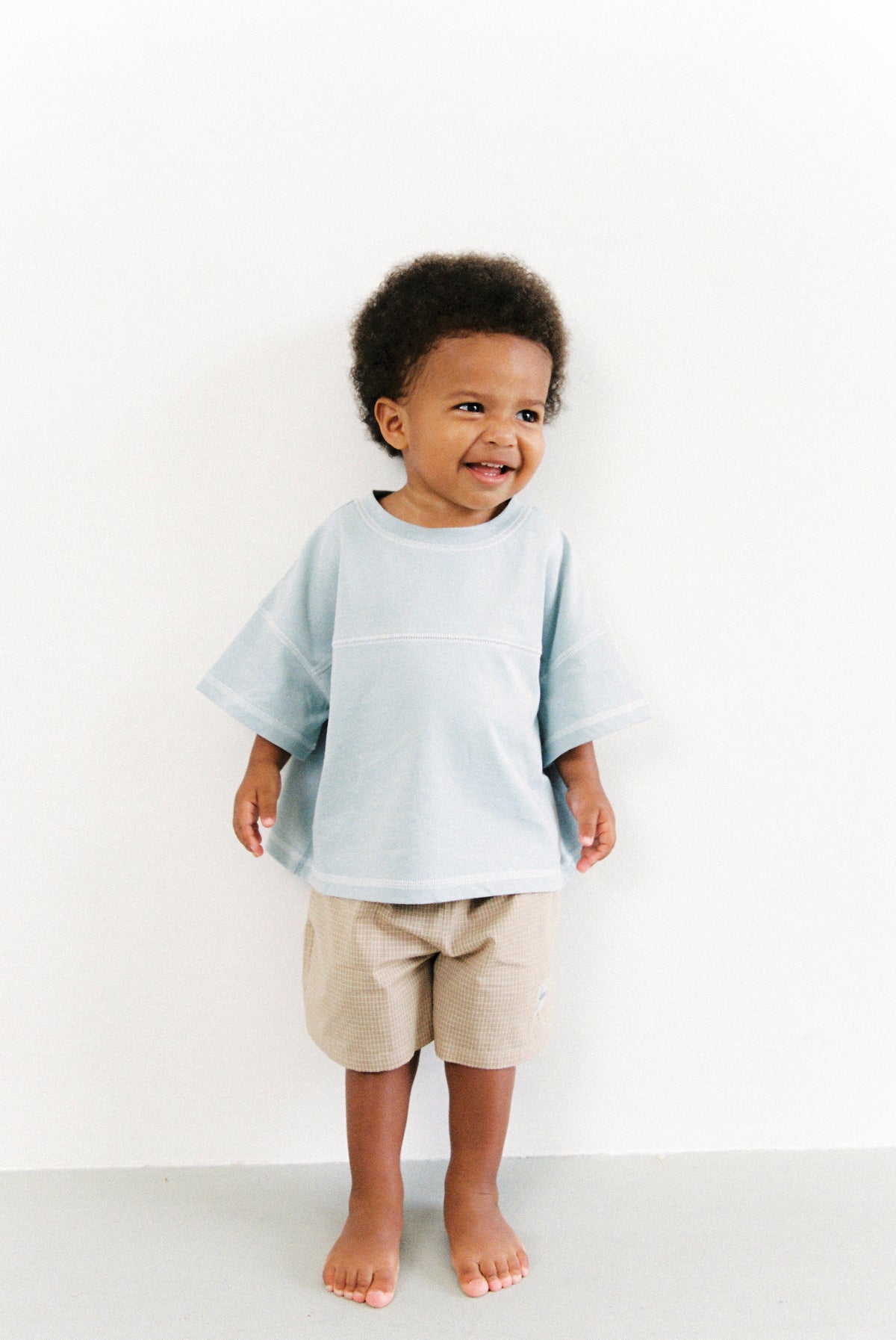 juni jnr theo tee - stone blue