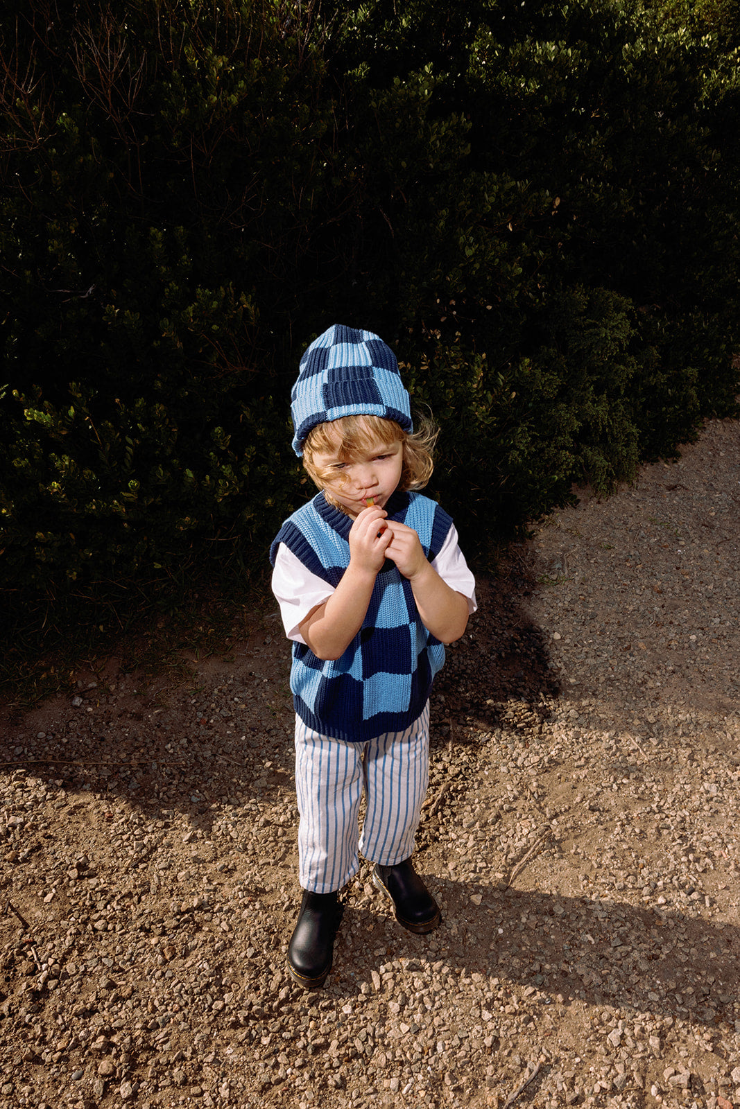 sunday siblings ninch pants - blue stripes (pre order)