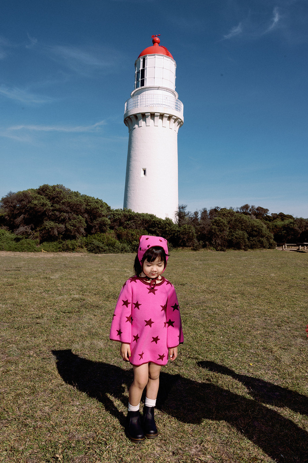 sunday siblings lucky stars dress - bright pink (pre order)