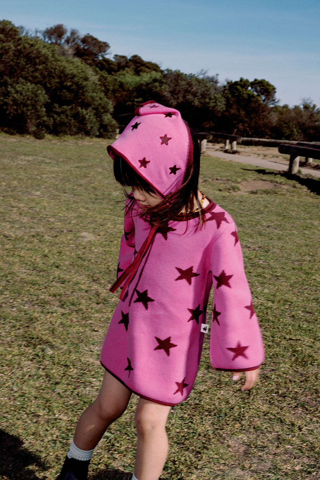sunday siblings lucky stars dress - bright pink (pre order)