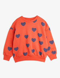 mini rodini hearts aop sweatshirt - red