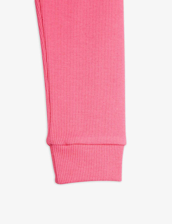 mini rodini solid rib leggings - pink PRE ORDER