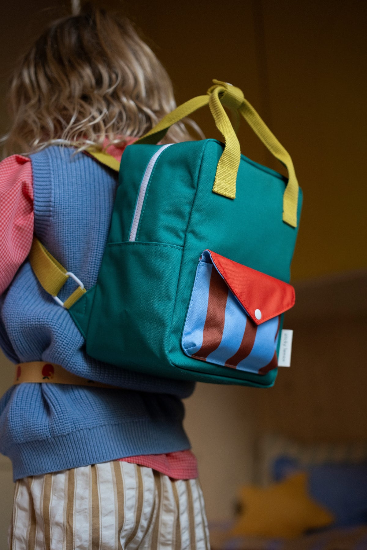 sticky lemon small envelope backpack - sticky memories / grass green (pre order)