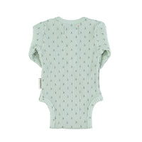piupiuchick ls baby bodysuit - light green with little boats