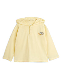 mini rodini jogging emb lw hoodie - pale yellow