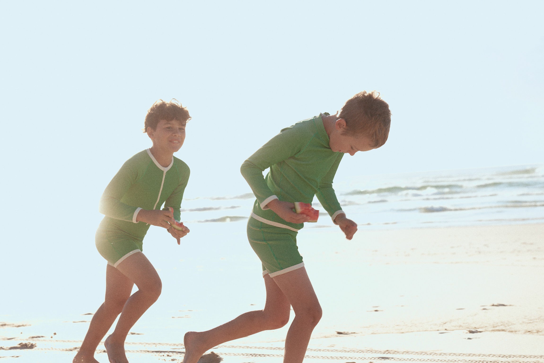 zulu & zephyr mini stripe rib surf short - sky blue