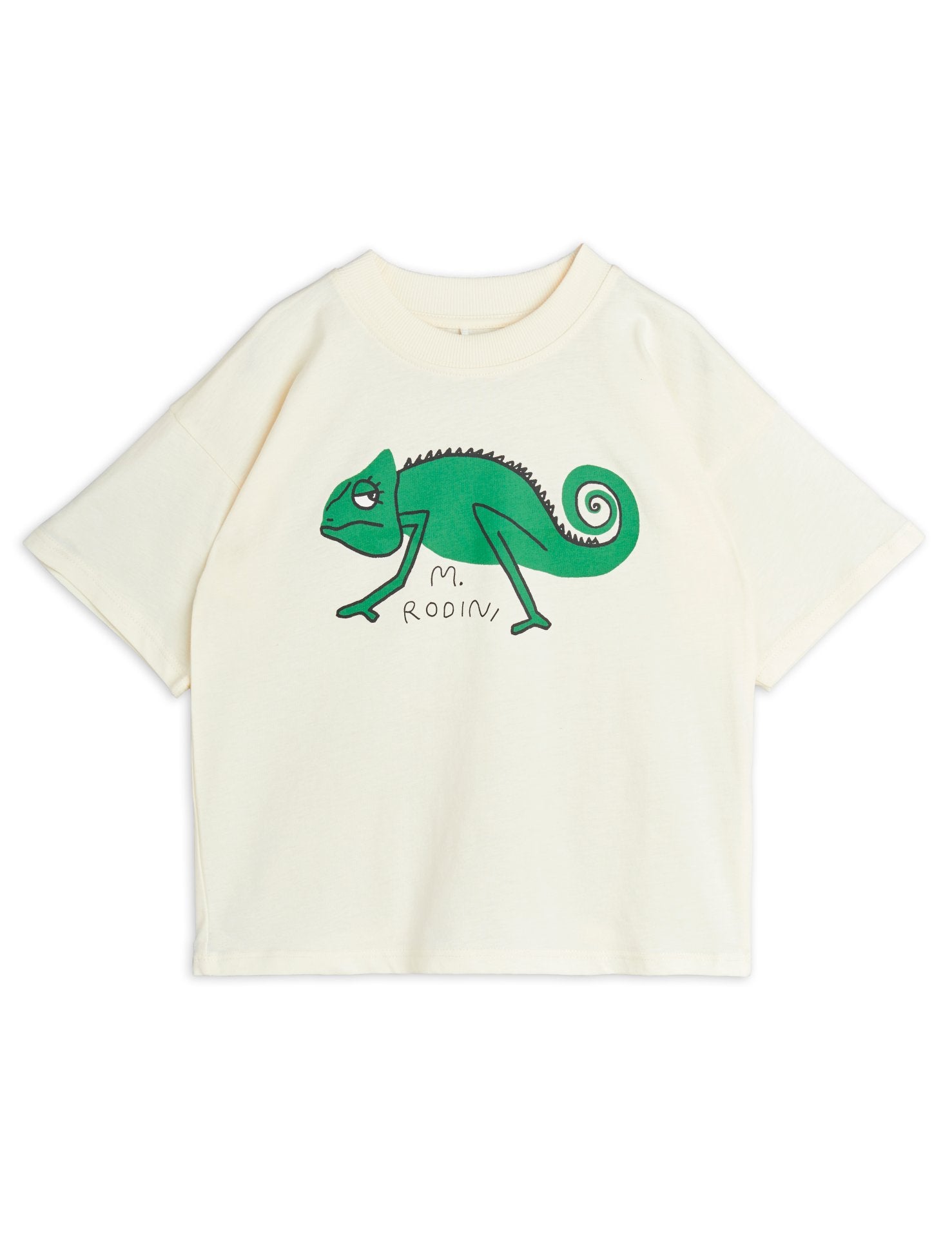 mini rodini lizard sp ss tee - offwhite