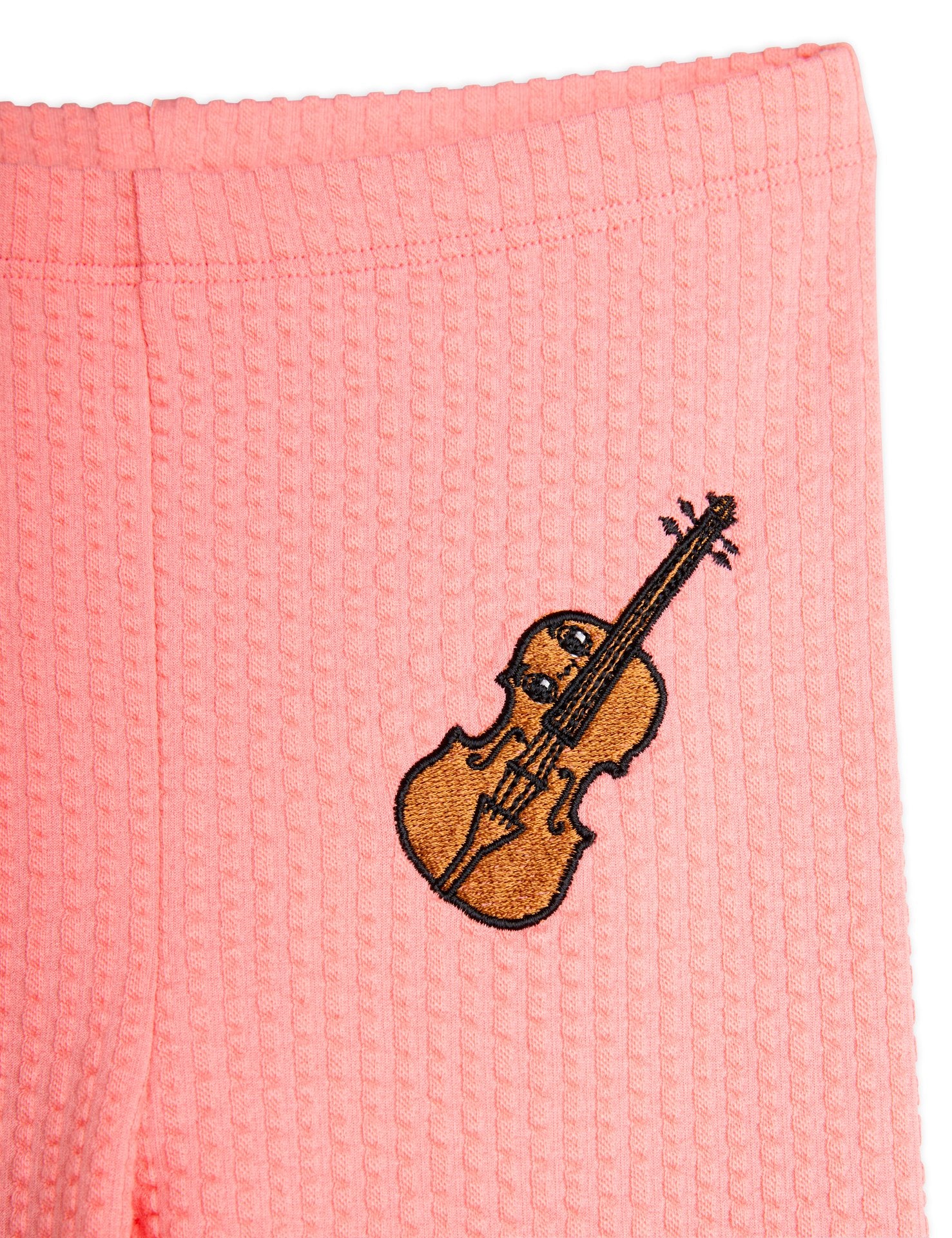 mini rodini violin emb leg - pink