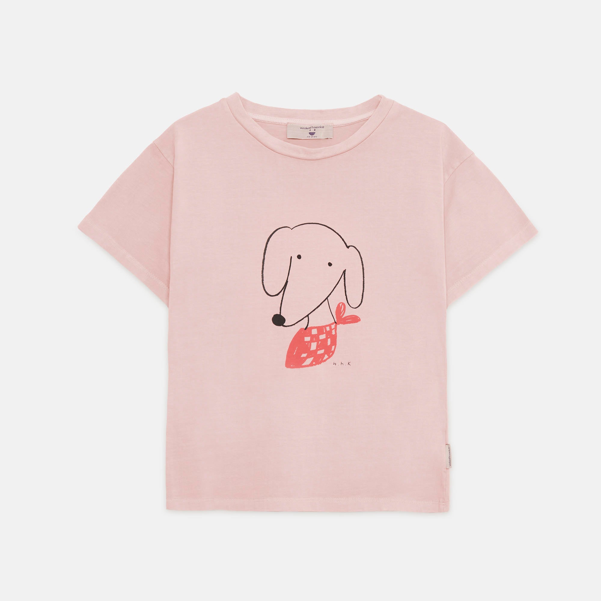 weekend house kids dog t-shirt - pink