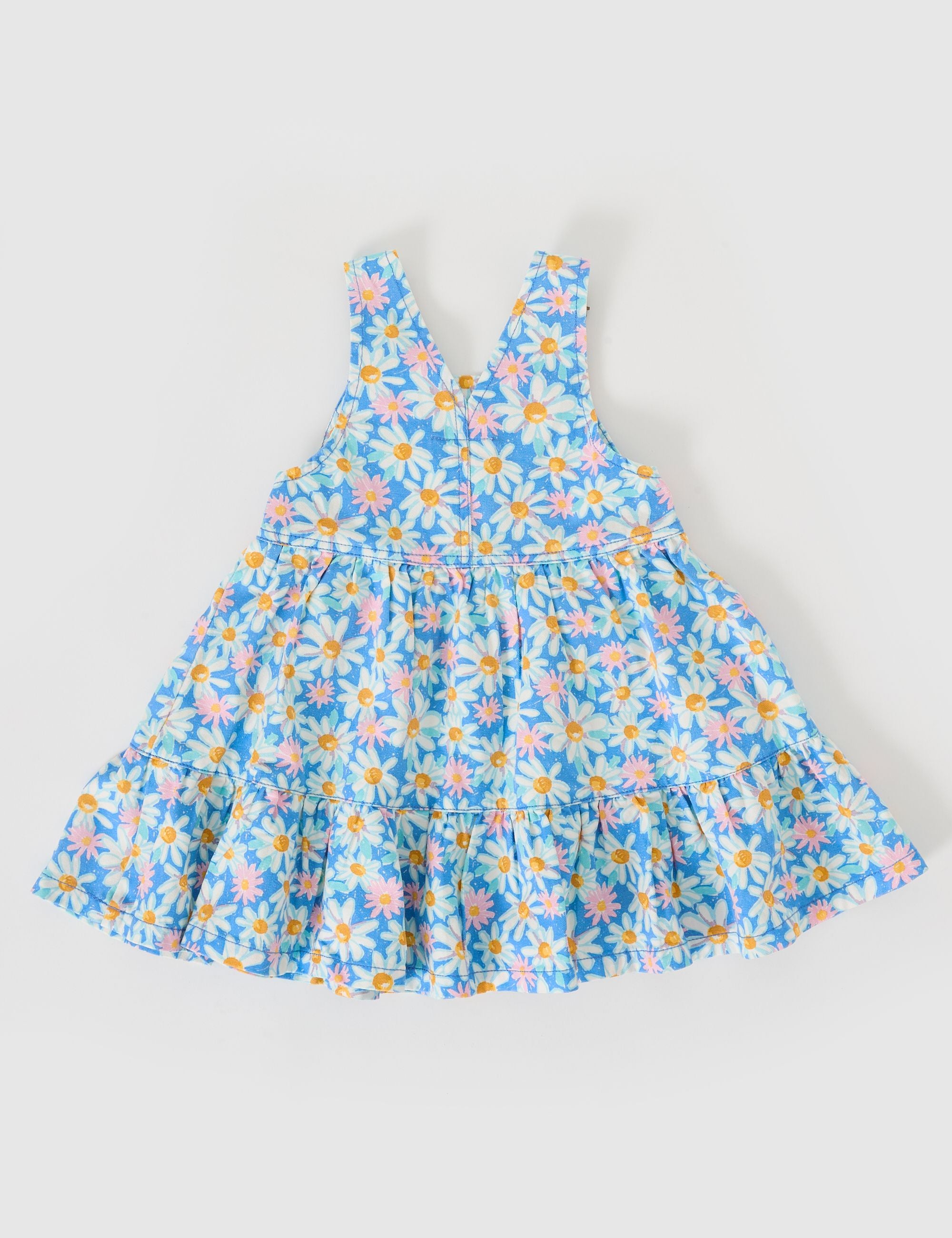 goldie + ace tully tiered pinafore dress - seaside daisy