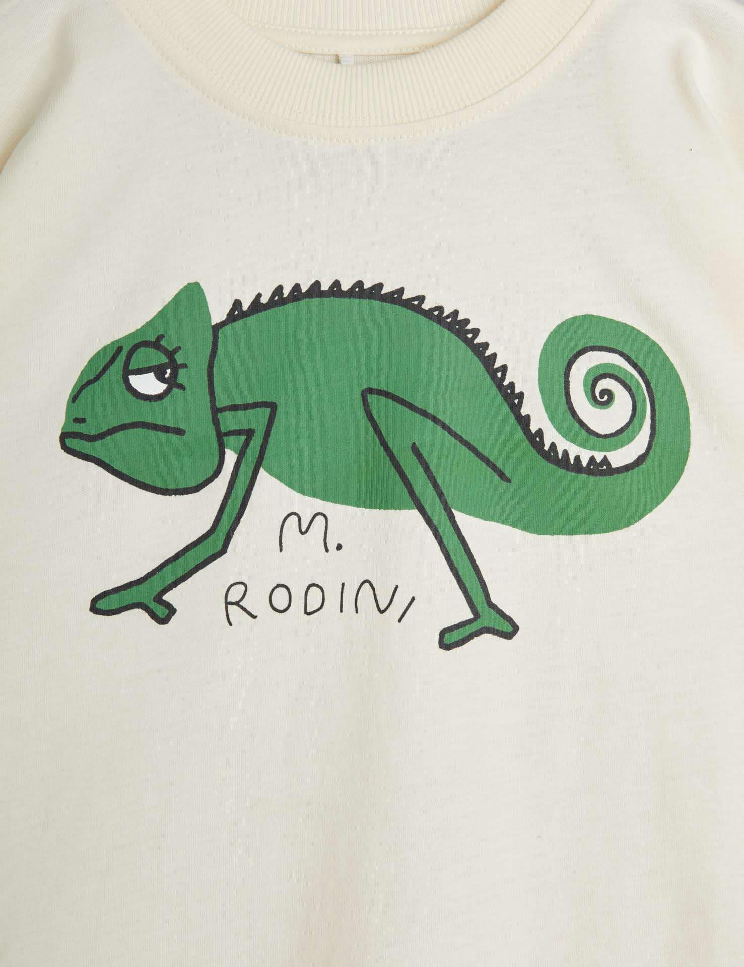 mini rodini lizard sp ss tee - offwhite