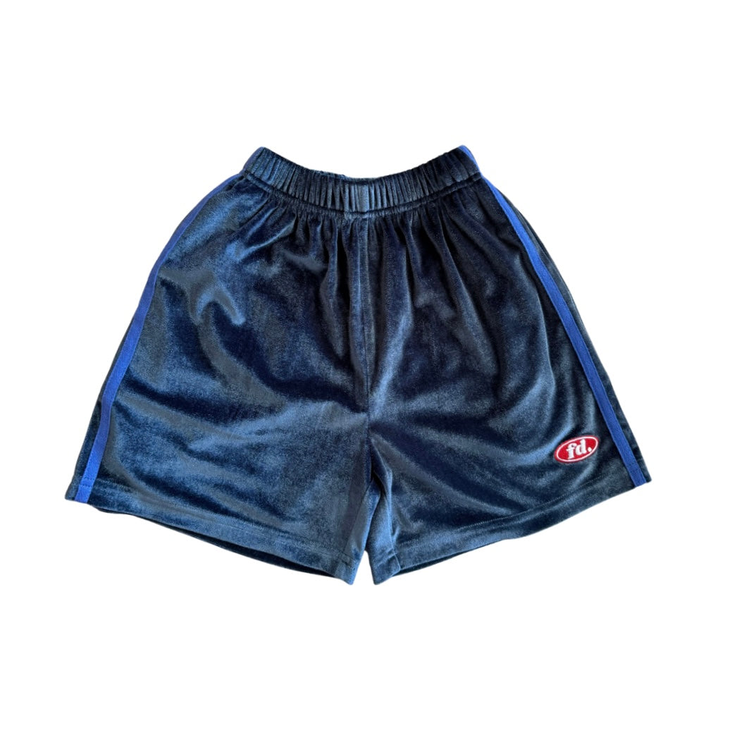 franco's dad velour shorts
