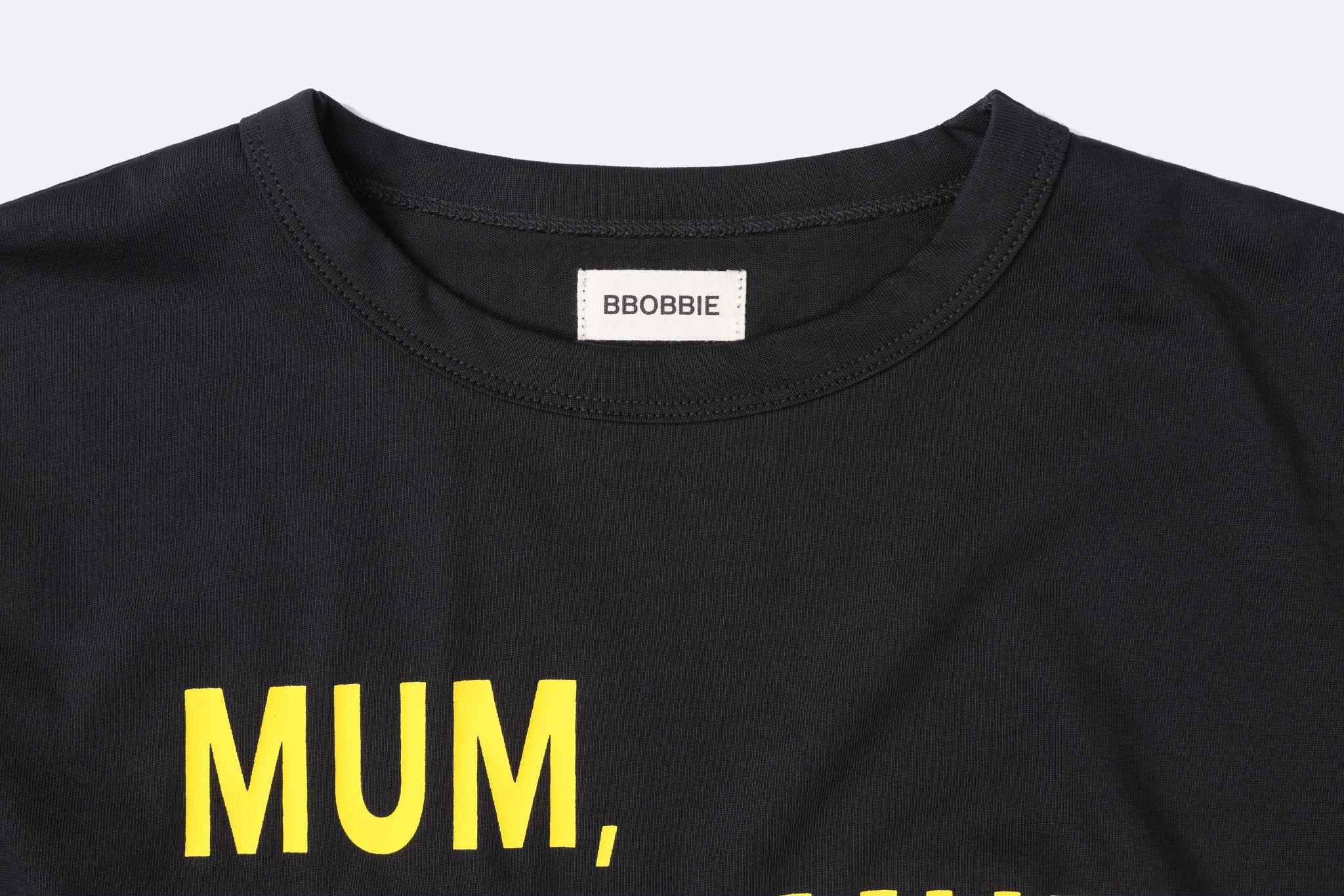 bbobbie mmm tee - black with yellow