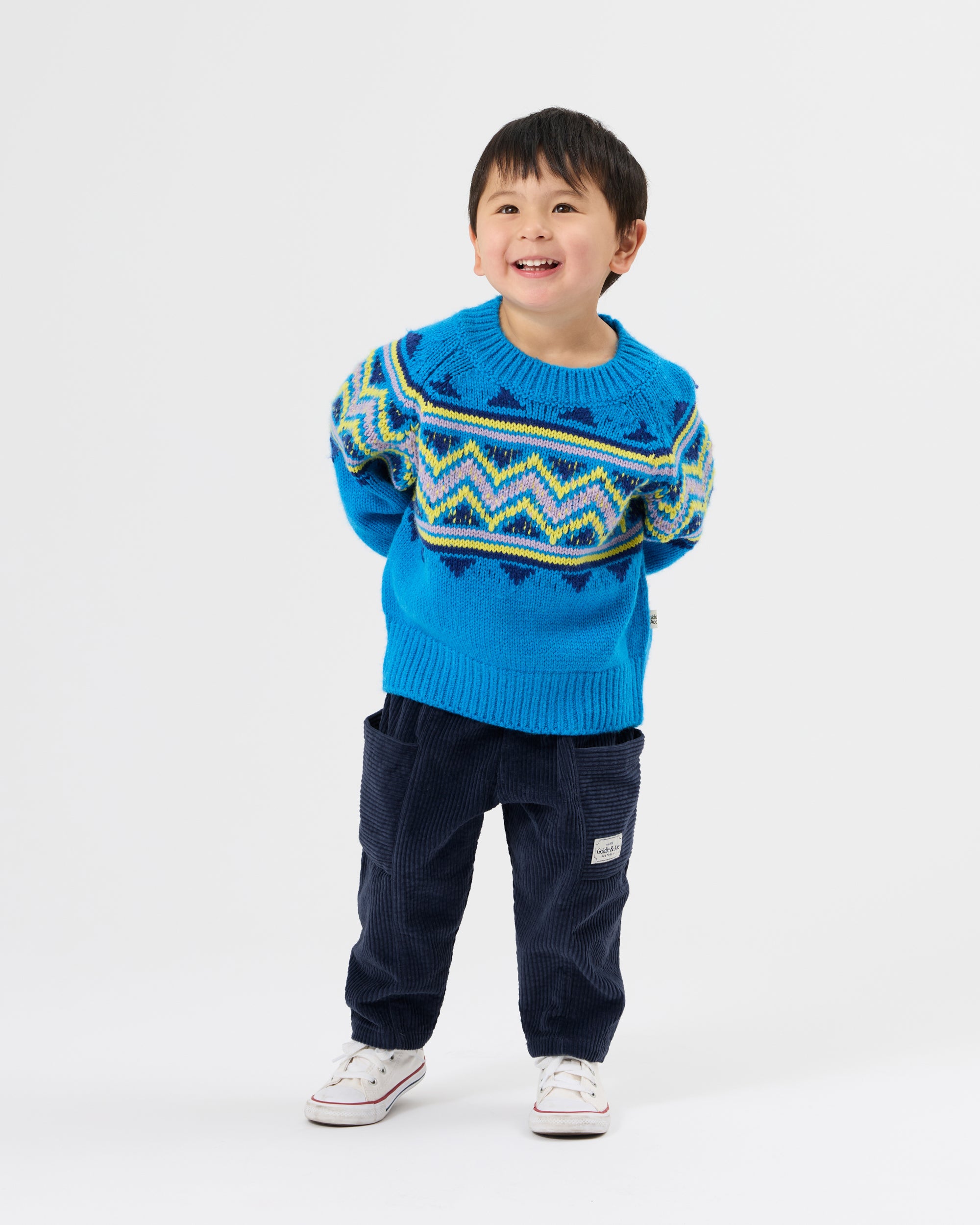 goldie + ace apres ski knit jumper