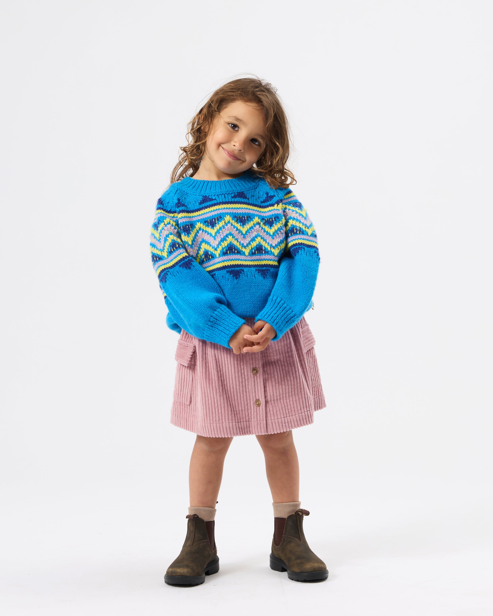 goldie + ace apres ski knit jumper