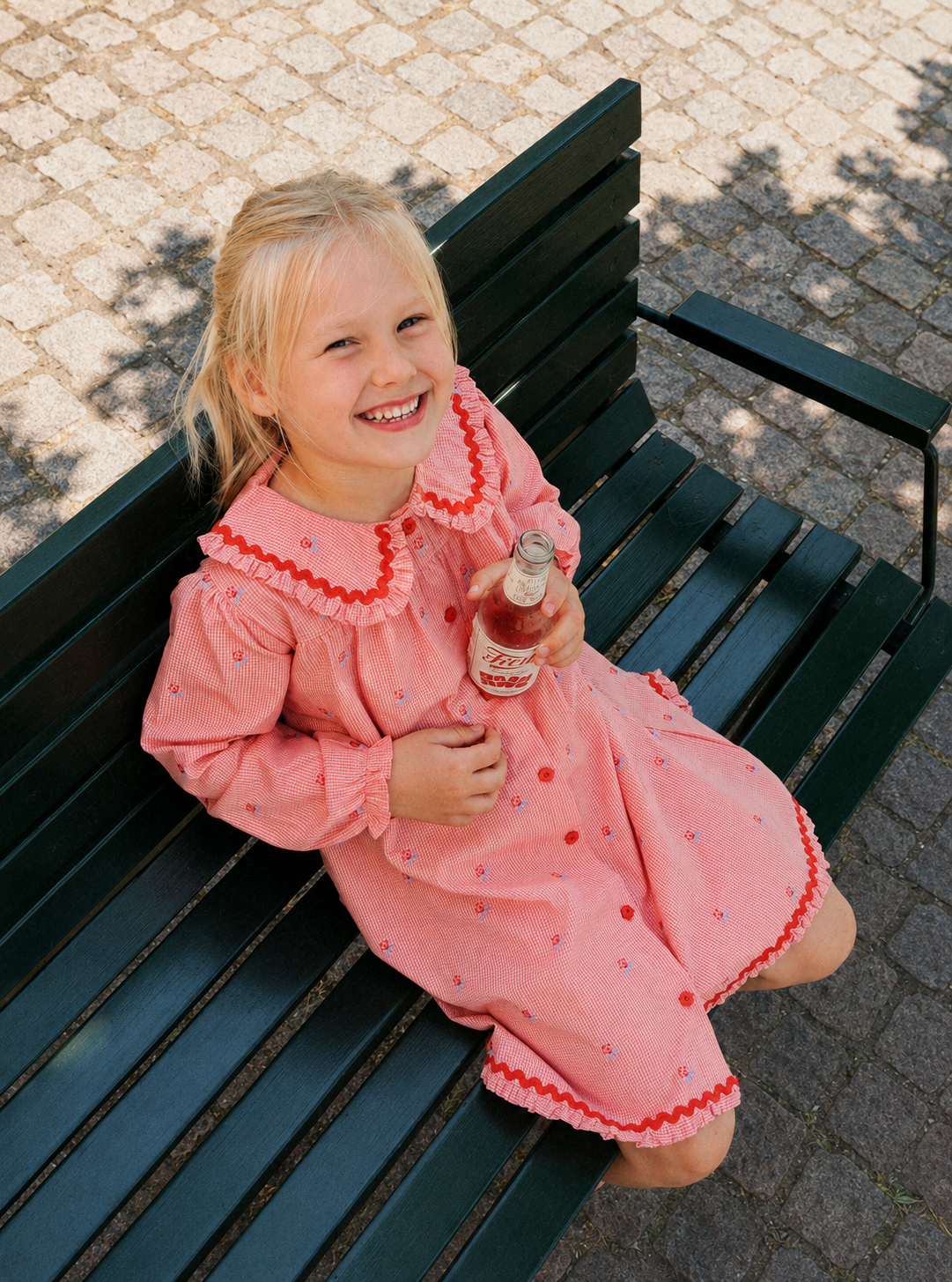 flöss sonja dress - pink rose gingham (pre order)