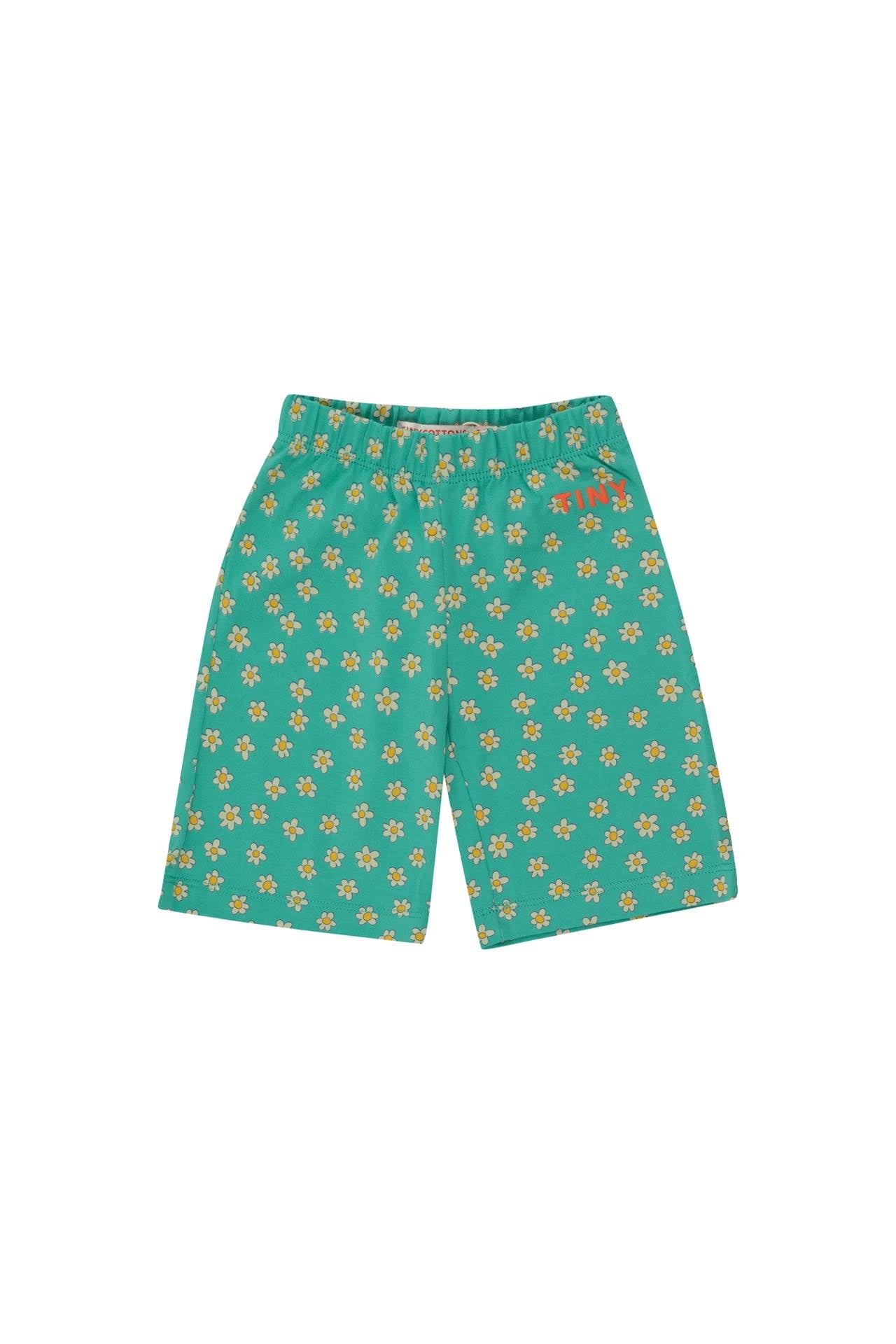 tiny cottons daisies baby pant - deep green