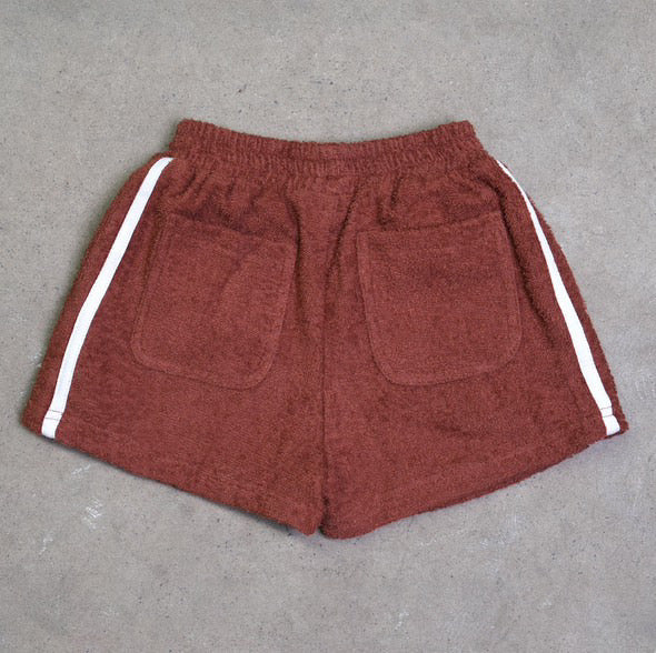 franco's dad fd terry shorts - brown