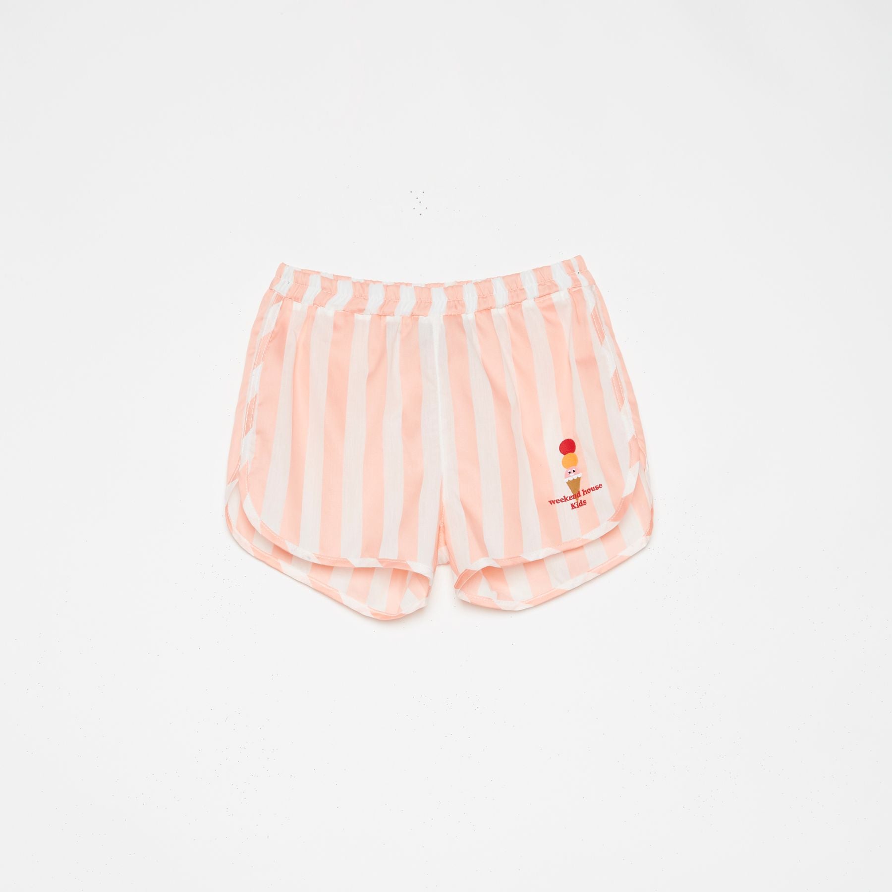 weekend house kids pink stripes runner short