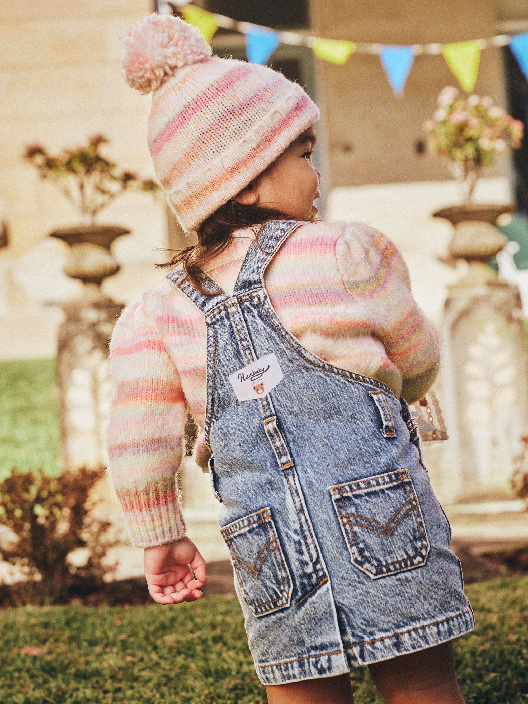 huxbaby rainbow puff jumper