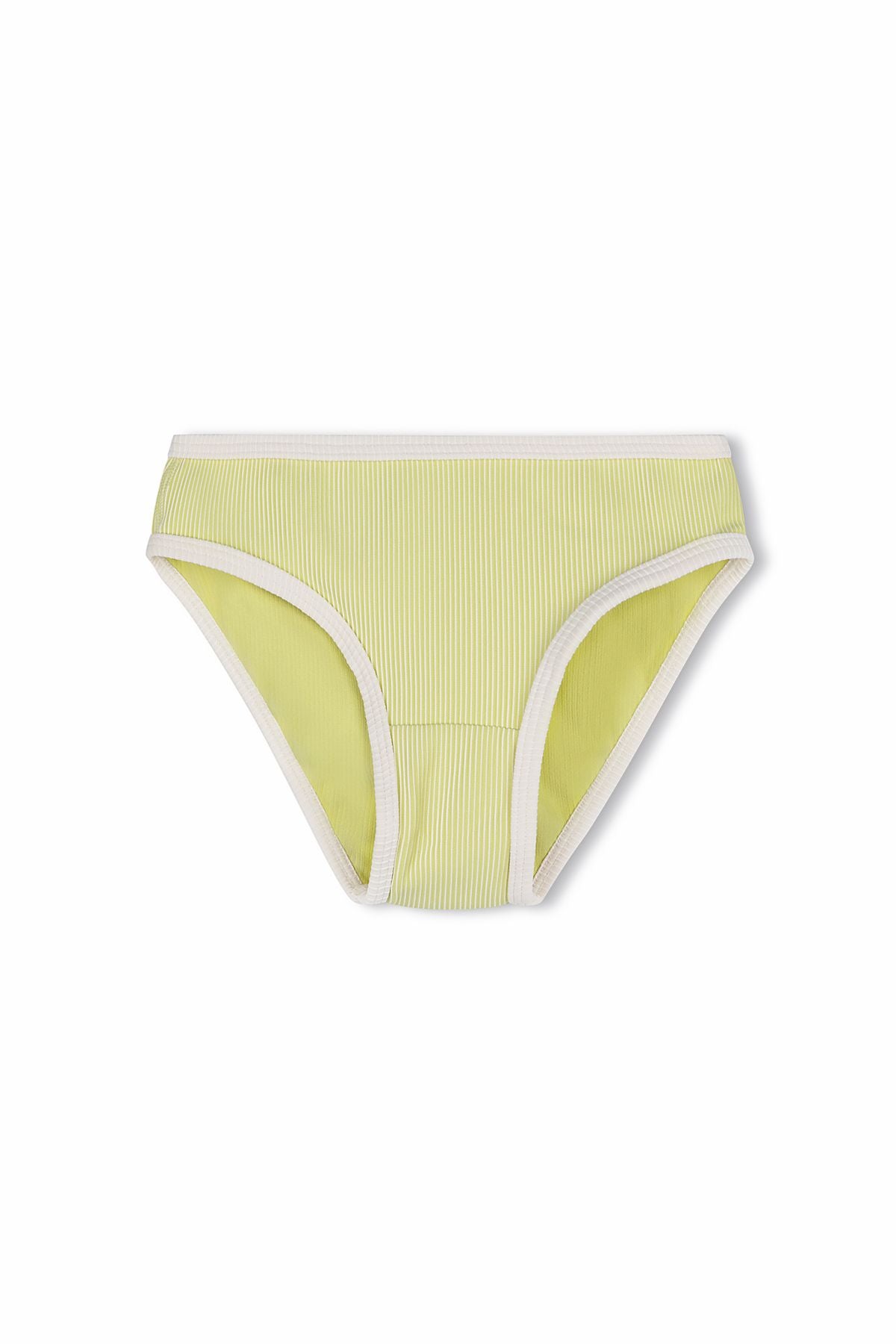 zulu & zephyr mini stripe rib bikini bottom - citrus