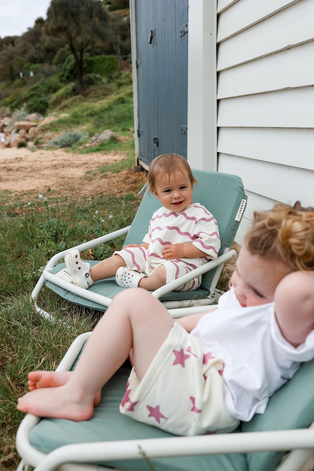 sunday siblings bebe romper - rosa