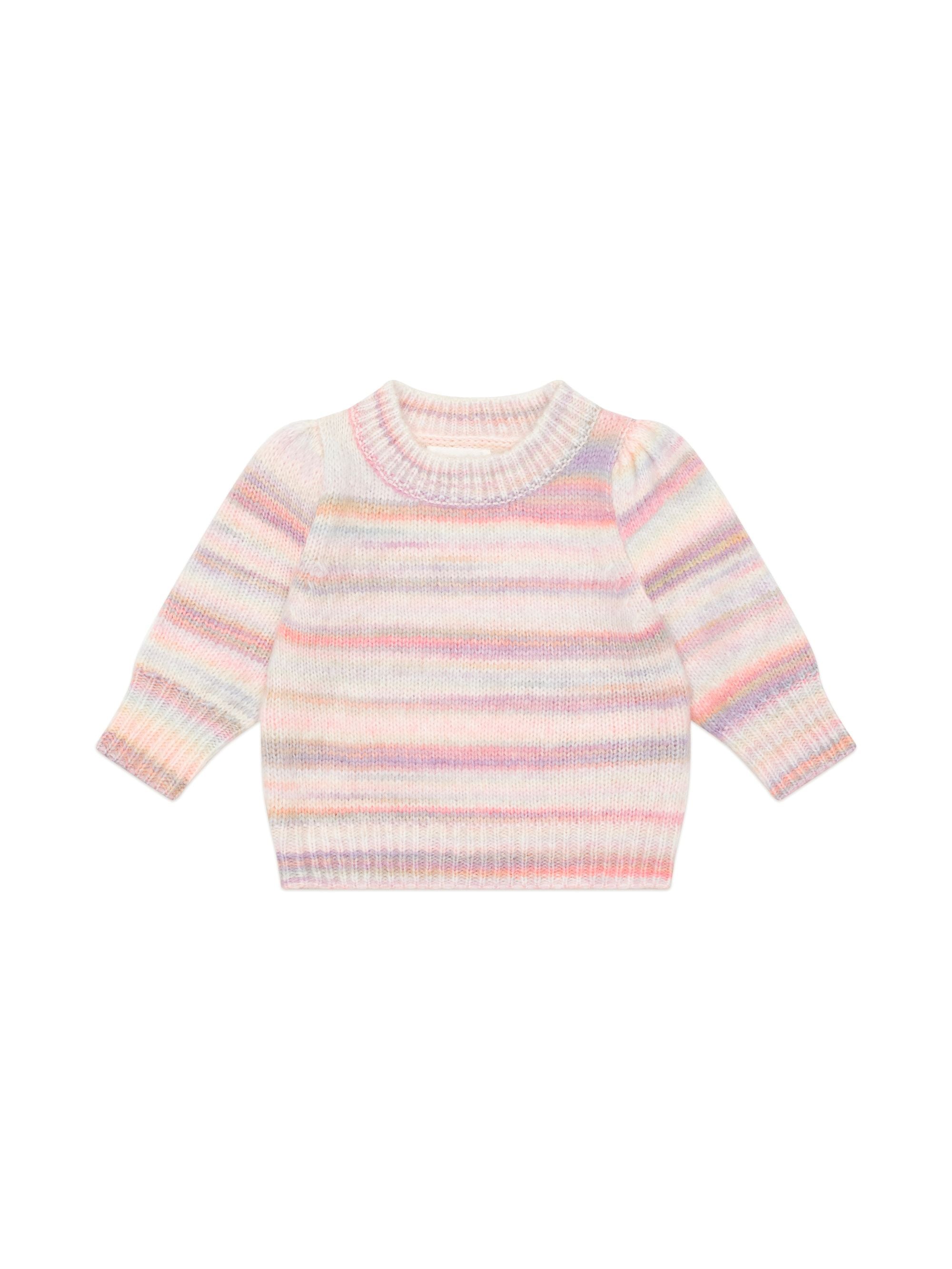 huxbaby rainbow puff jumper