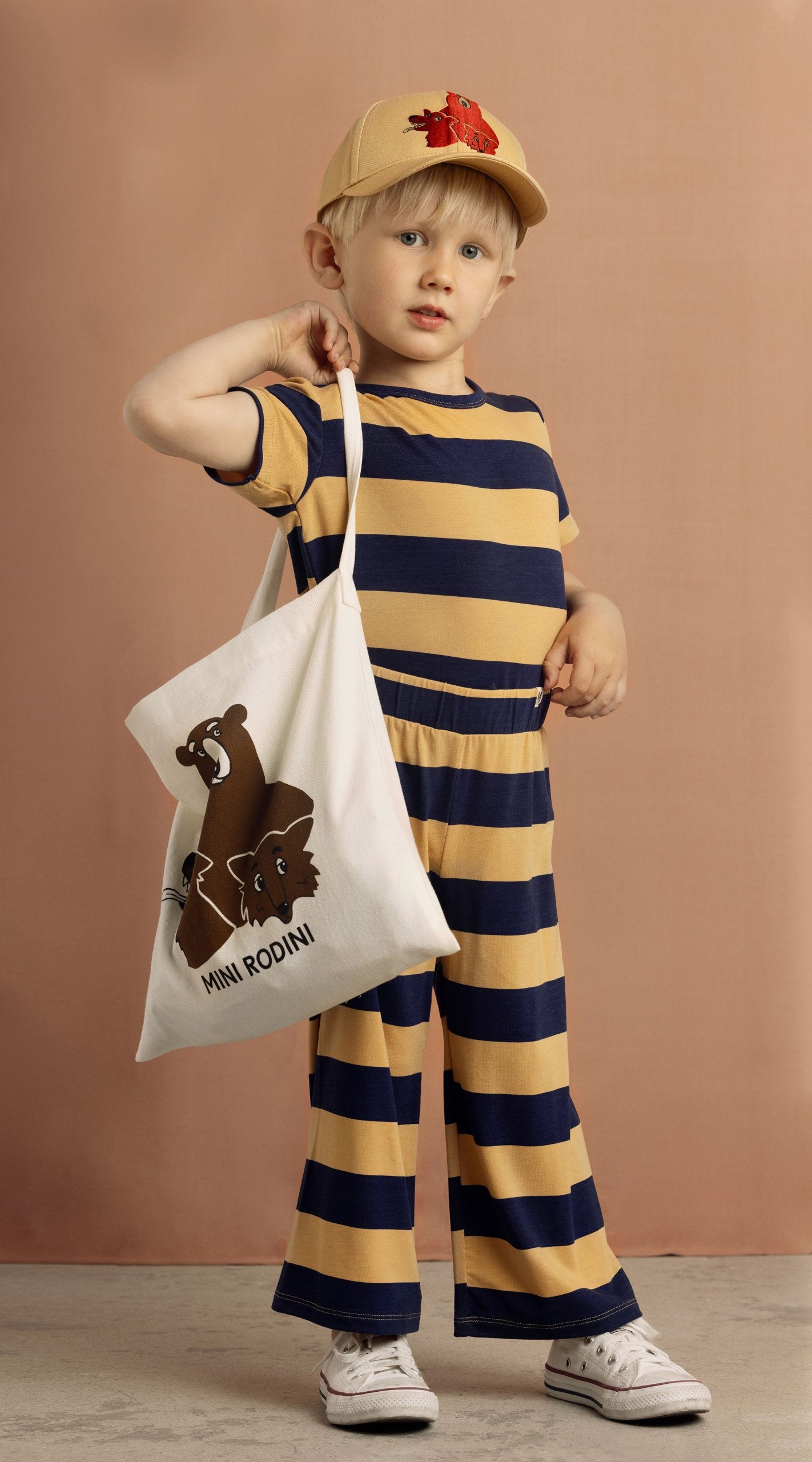 mini rodini block stripe trousers