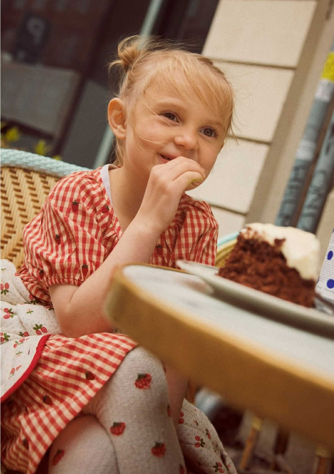 flöss sofia molly ss dress - berry gingham